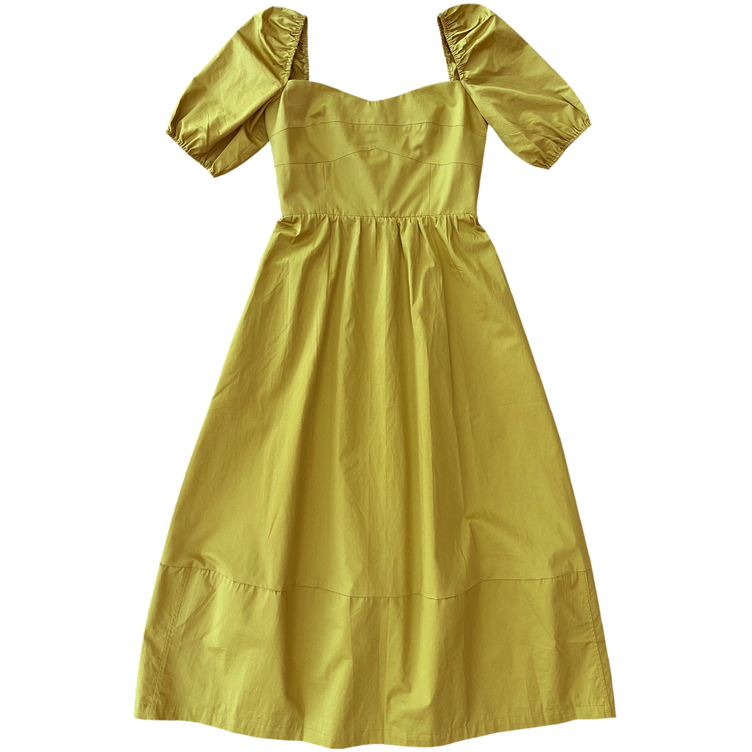 SAMPLE - SWEETHEART MIDI DRESS - CHARTREUSE