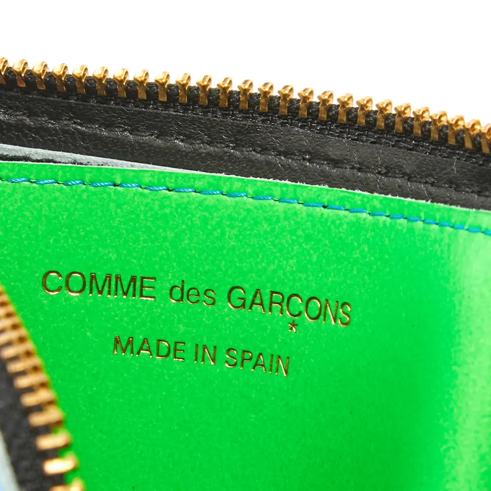 CORNER ZIP WALLET - SUPER FLUO - ORANGE/BLUE
