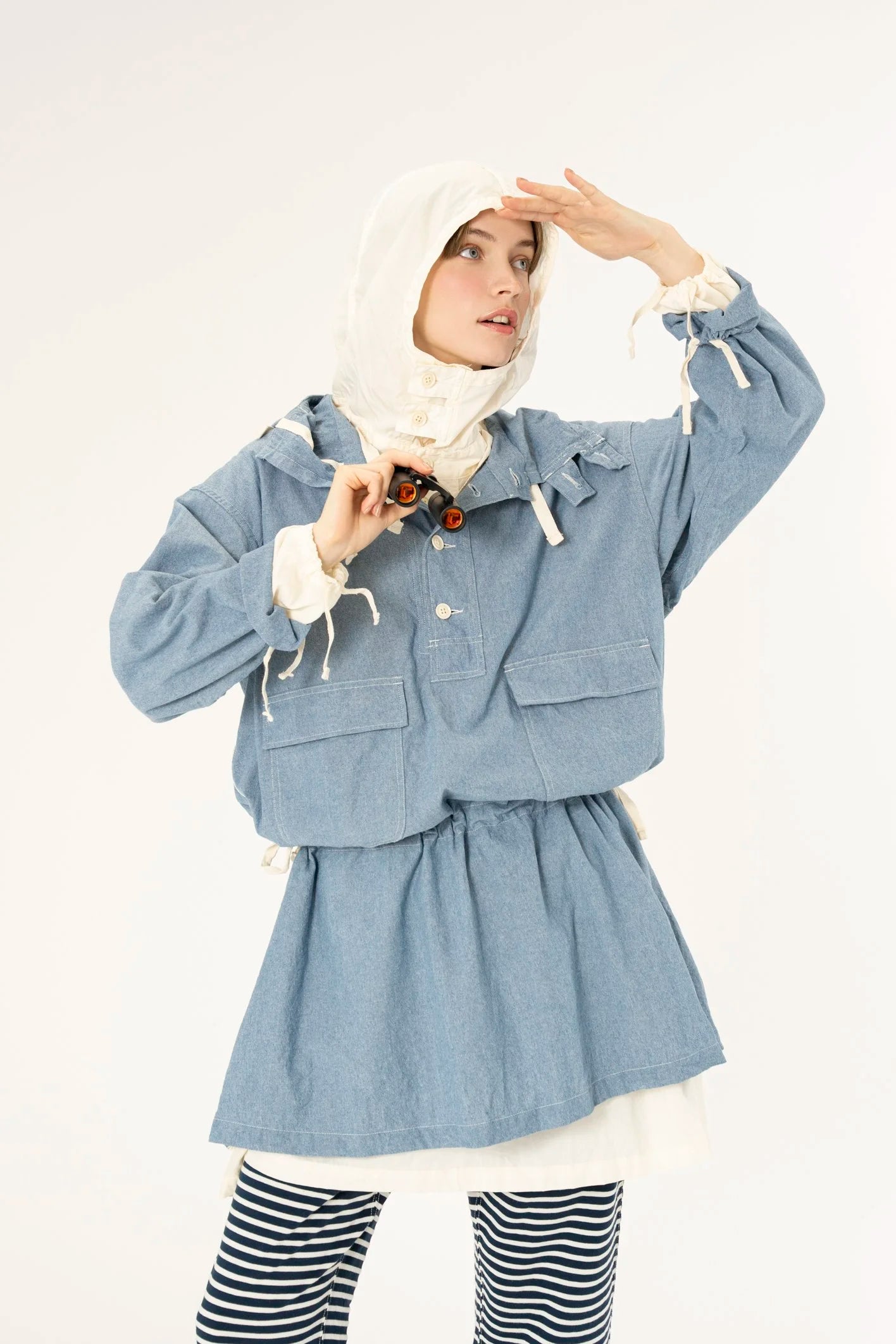 BINOCULAR DRESS - LIGHT BLUE