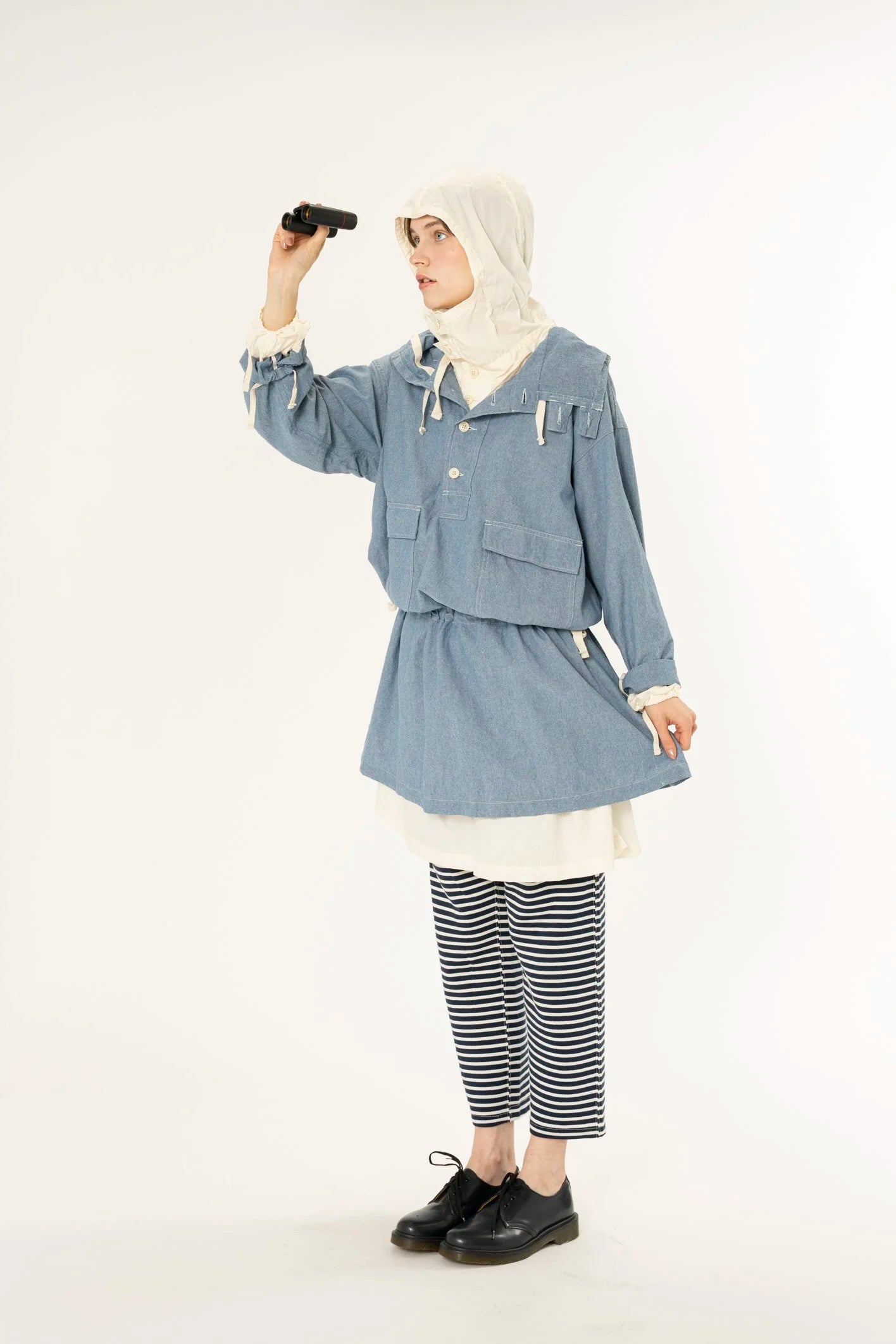 BINOCULAR DRESS - LIGHT BLUE