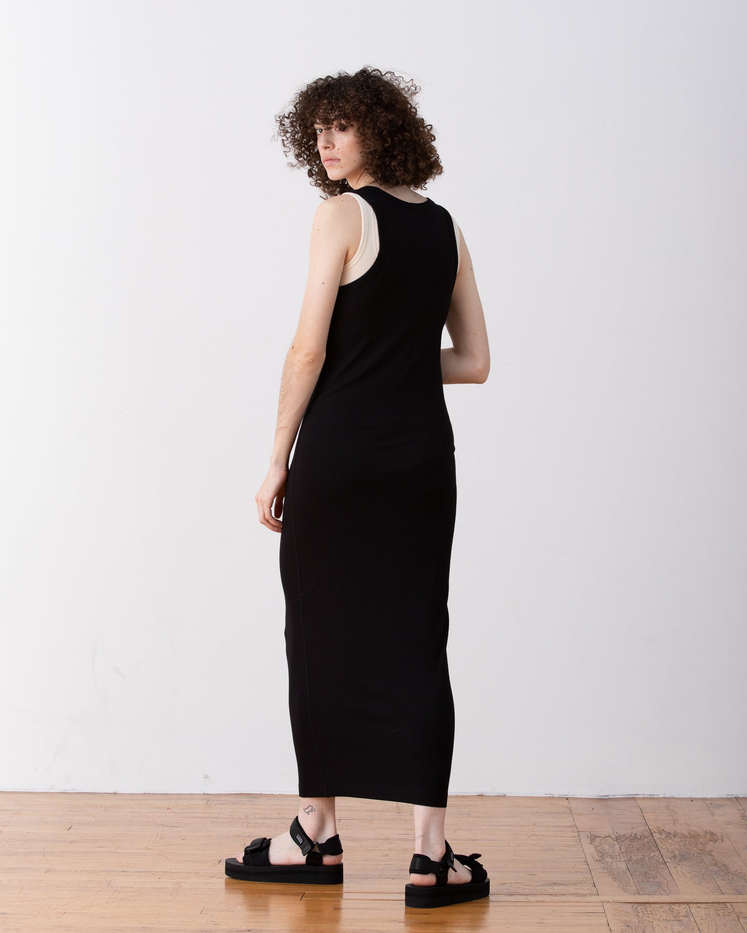 SAMPLE - RIBBED DRESS - WHITE