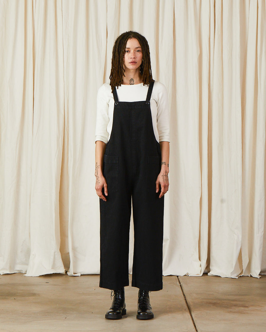OVERALL JUMPER - FADED BLACK