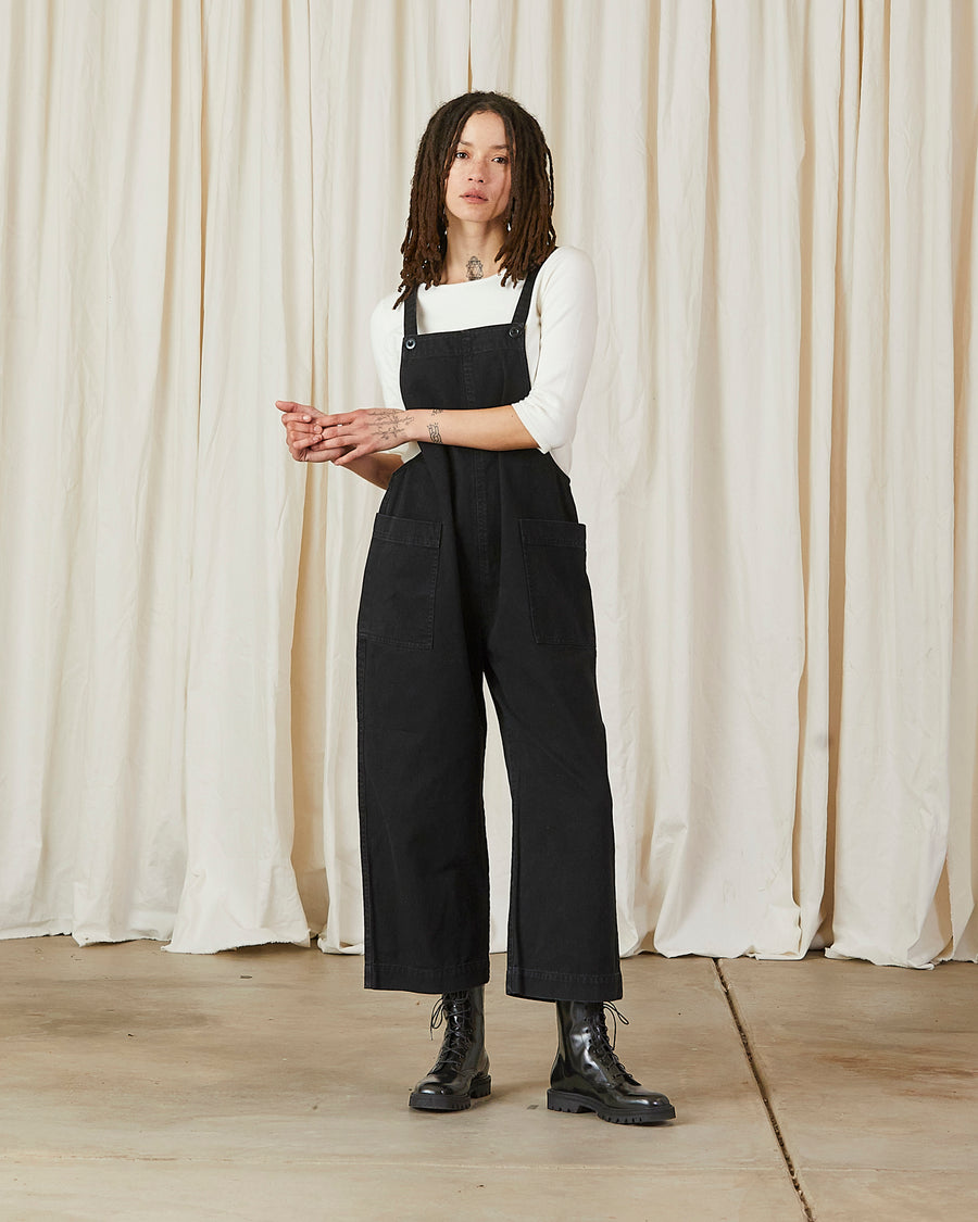OVERALL JUMPER - FADED BLACK