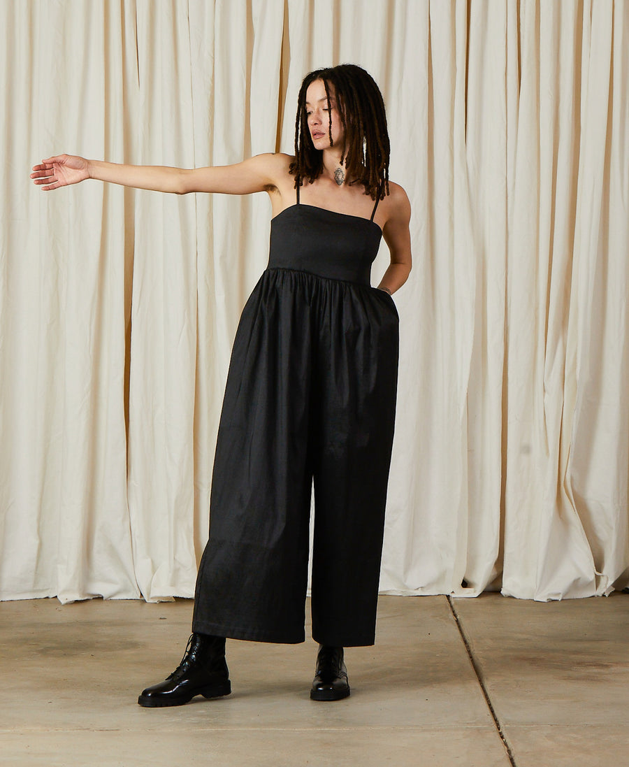 FULL JUMPER - BLACK TAFFETA