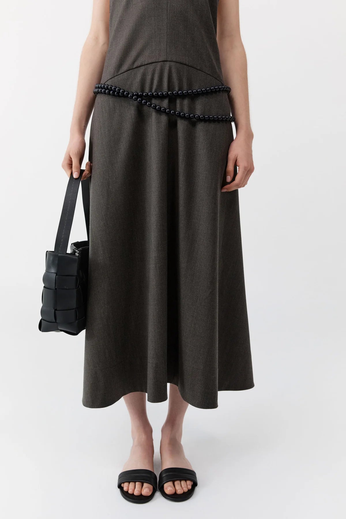 WOVEN MINI TOTE - BLACK