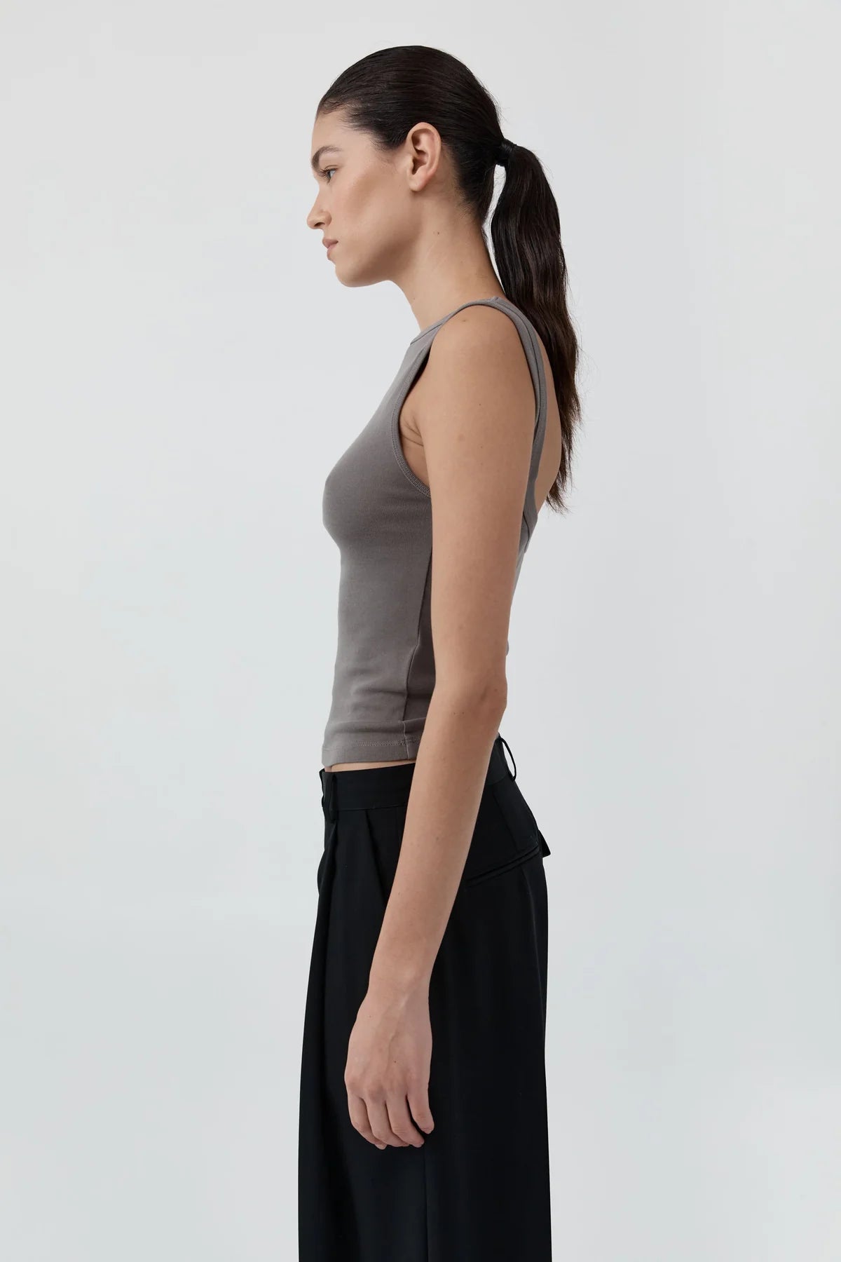 ORGANIC COTTON BALLERINA TOP - CLAY