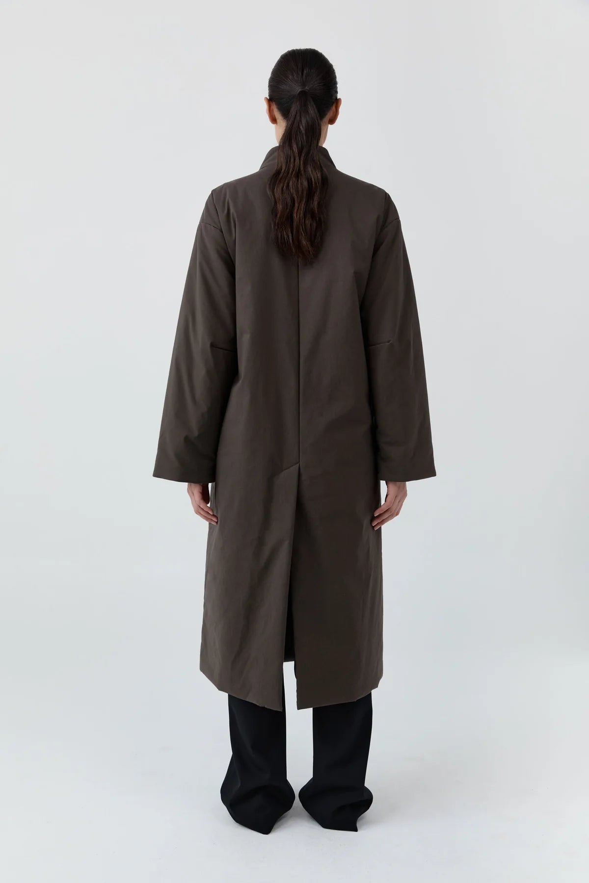 PILLOW WRAP COAT - WOOD