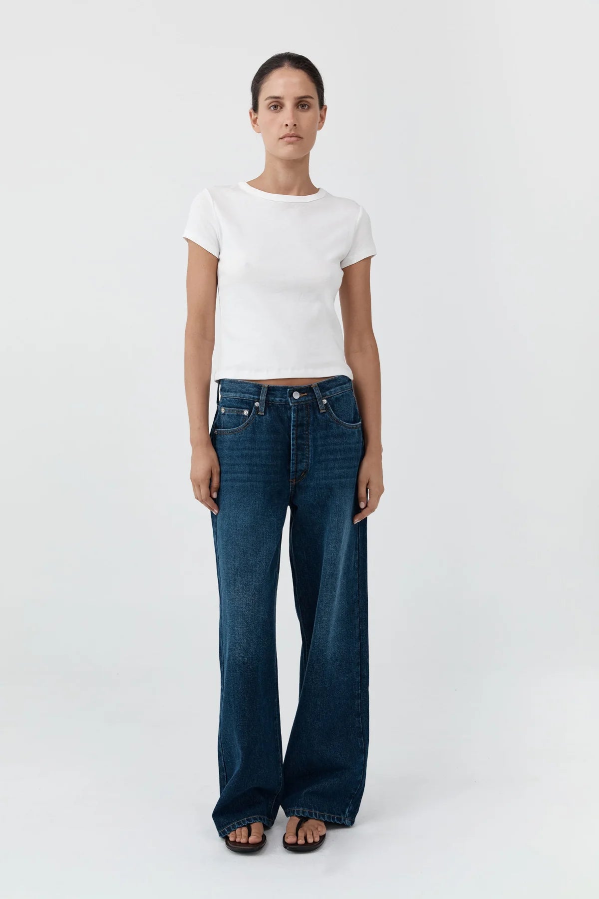 CLASSIC MID RISE JEANS - DARK INDIGO