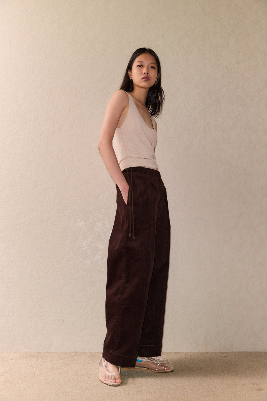 STRAIGHT CORD PANT - CEDAR