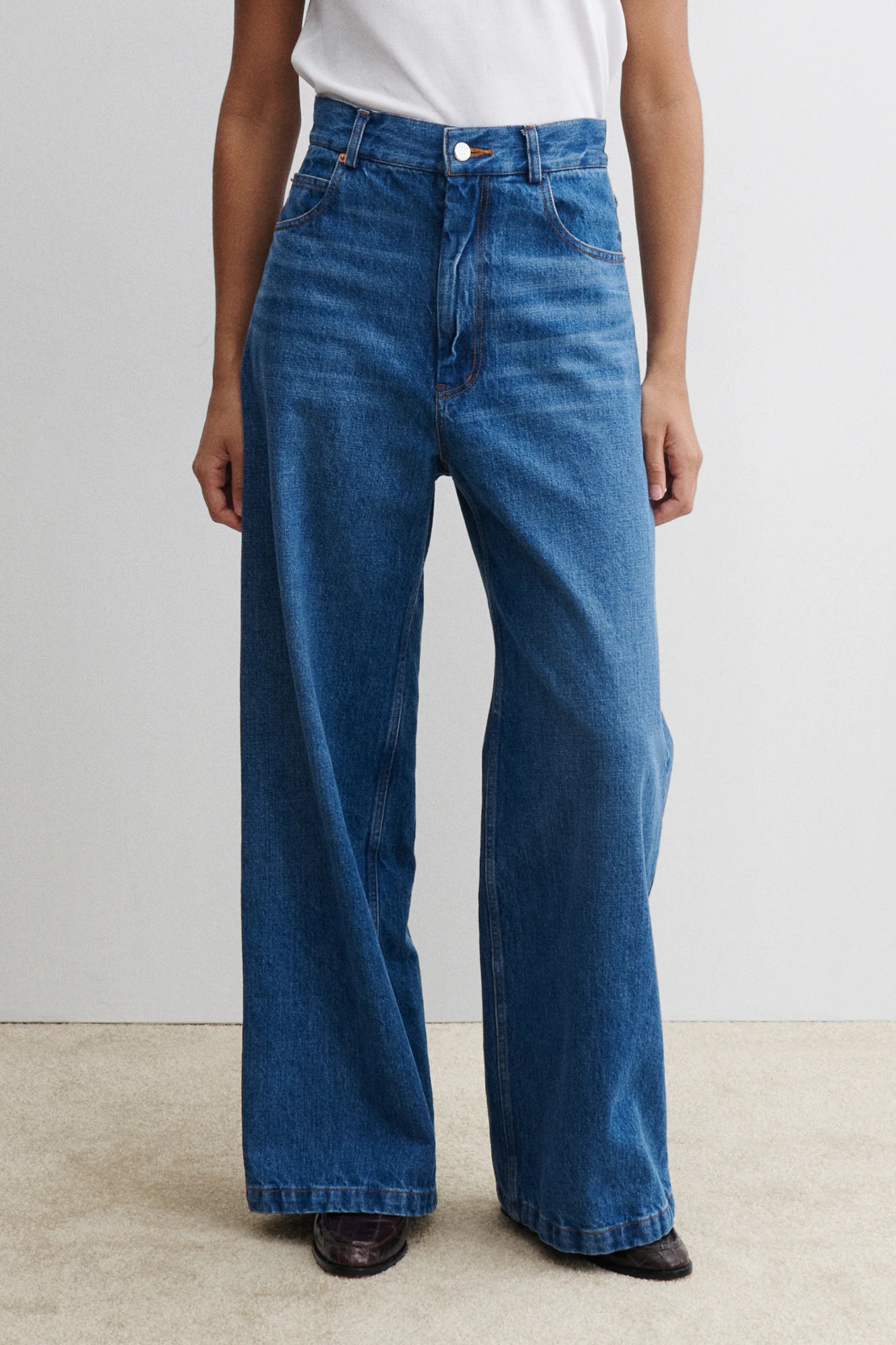 AYO PANT - WASHED MISSION DENIM - COOL INDIGO