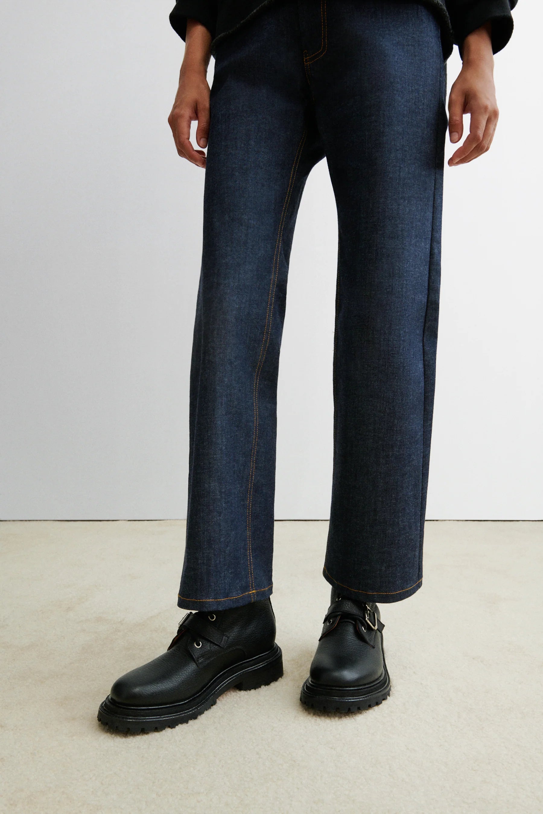 CASHA COMBAT BOOT - BLACK