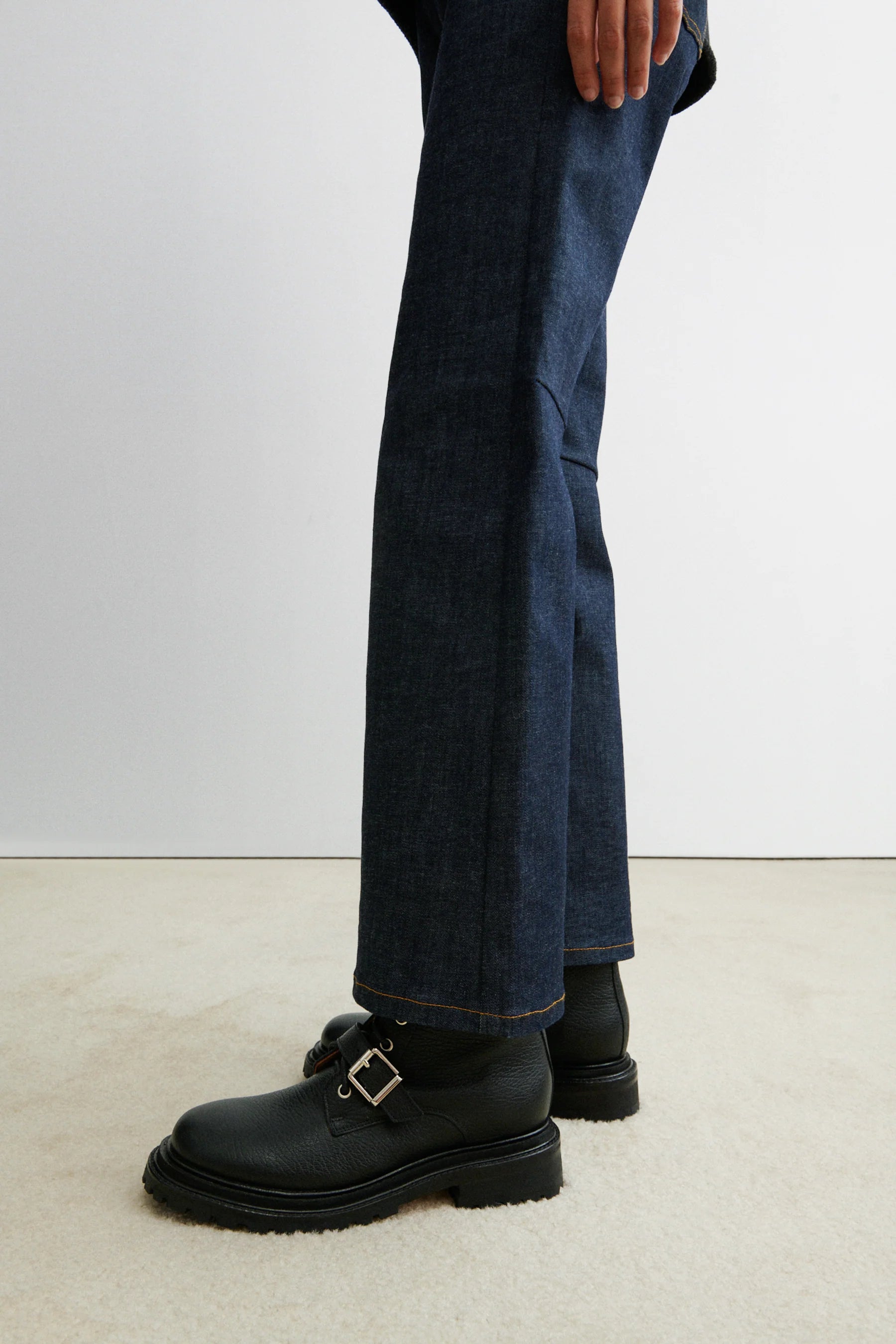 CASHA COMBAT BOOT - BLACK