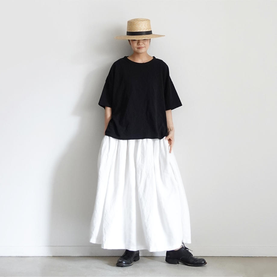 ICHI ANTIQUITES - KNIT COTTON T-SHIRT - BLACK