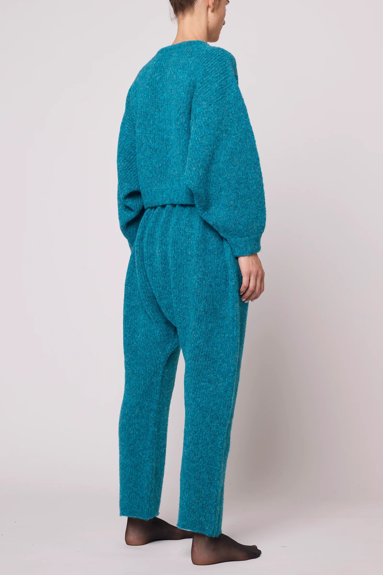 BALLOON SLEEVE SWEATER - TEAL