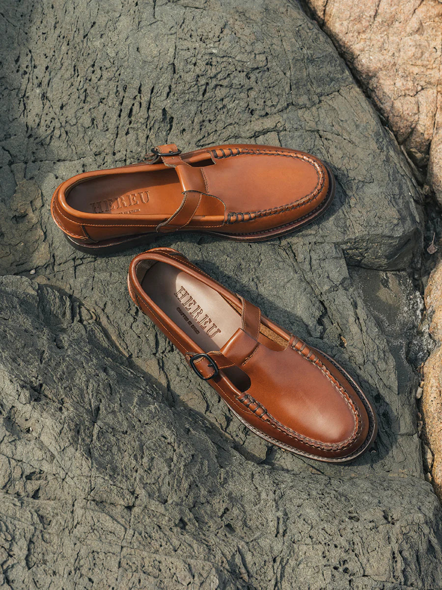 ALBER T-BAR LOAFER - TAN