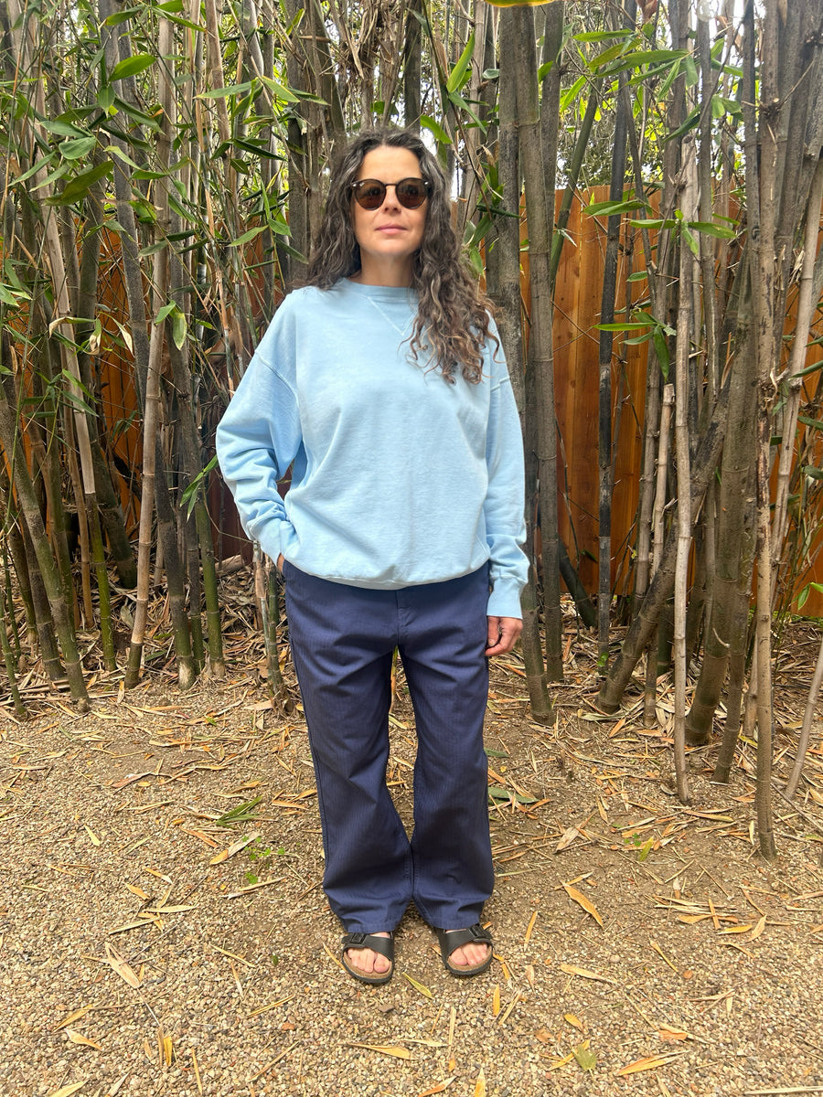PIGMENT FRENCH TERRY PULLOVER - BLUE