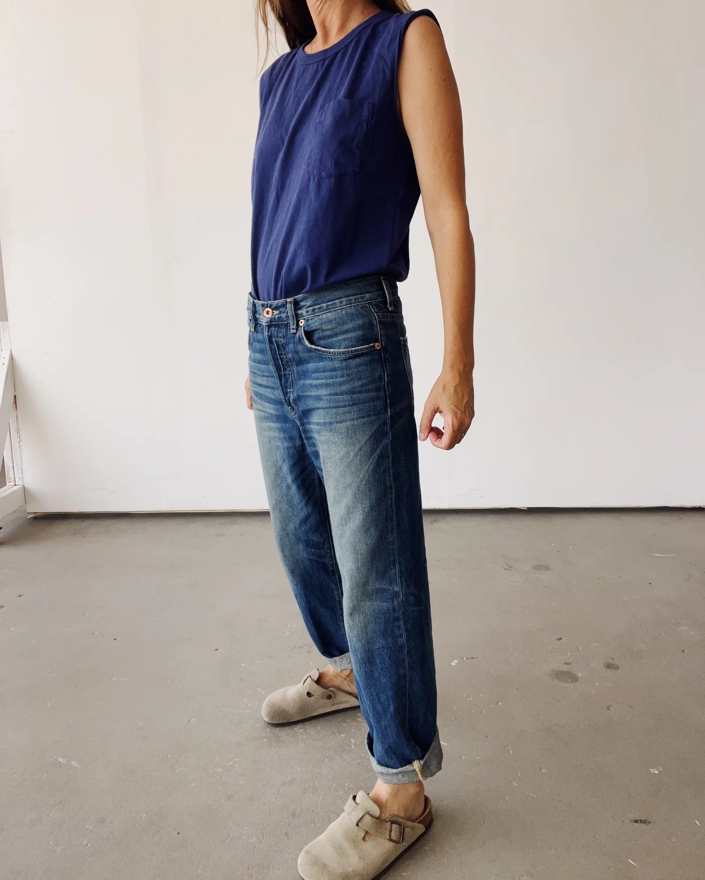THE MUSCLE TEE - NAVY