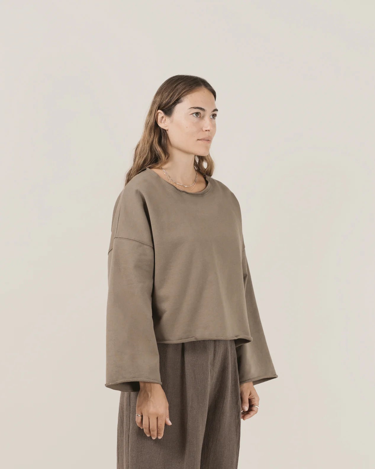 OVERSIZE TOP - DARK KHAKI