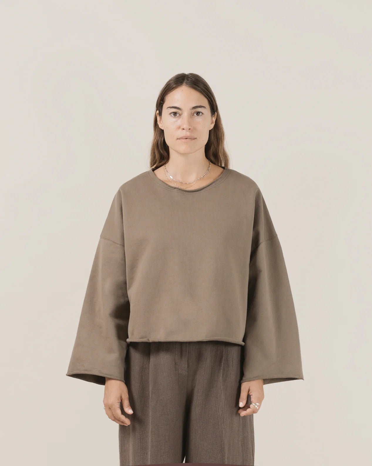 OVERSIZE TOP - DARK KHAKI