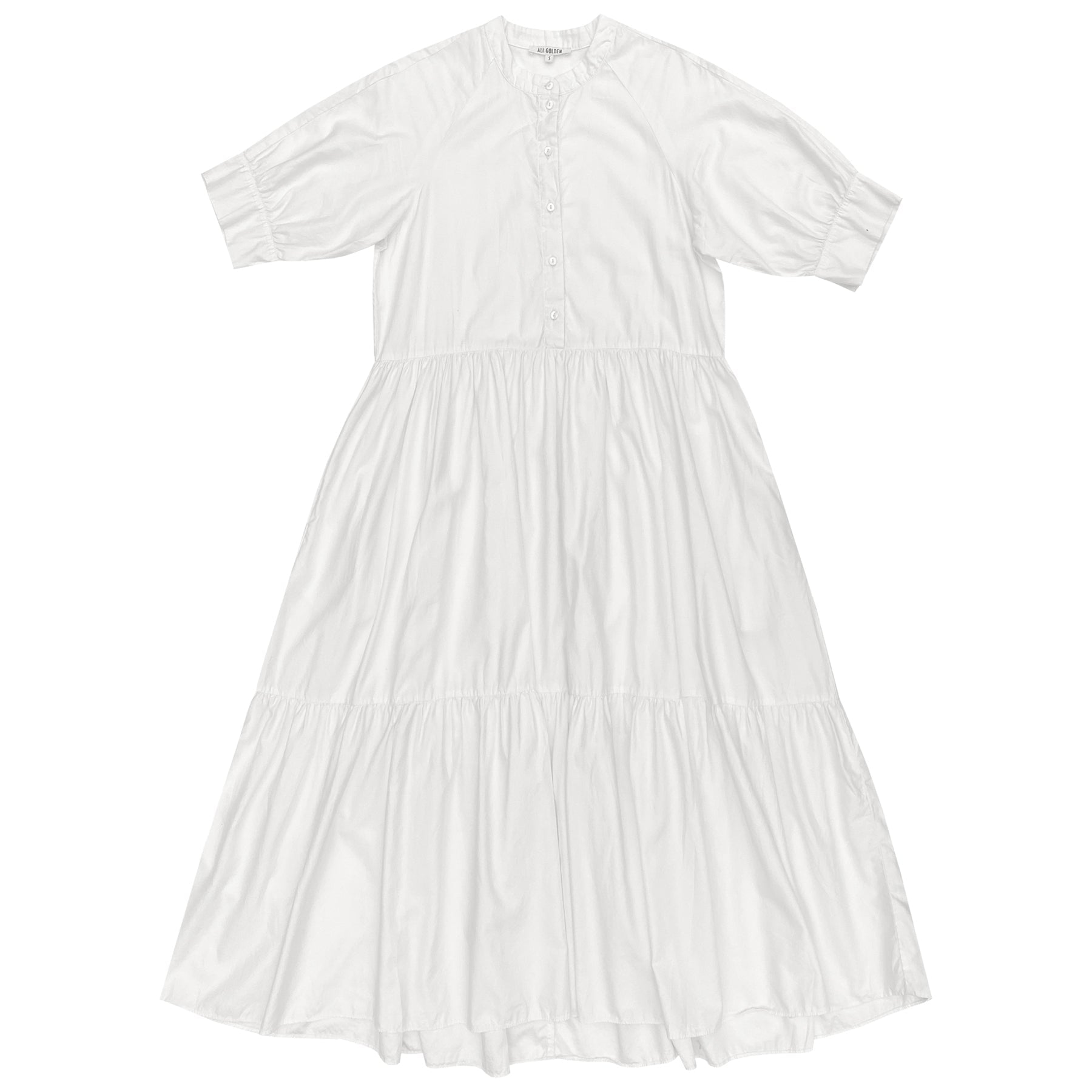 SAMPLE - RAGLAN TIERED DRESS - BONE