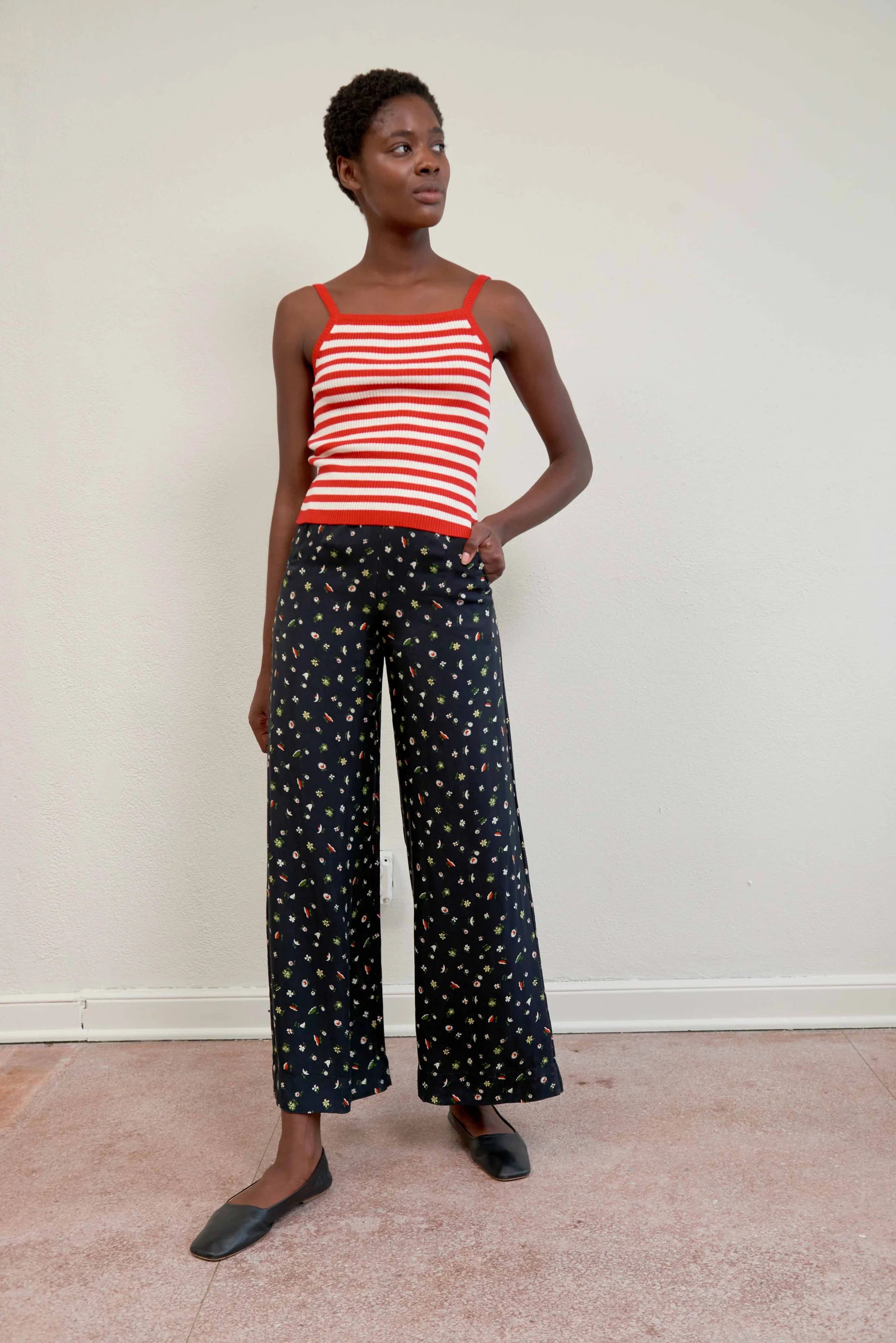 ANU RIBBED TANK - PIQUILLO STRIPE