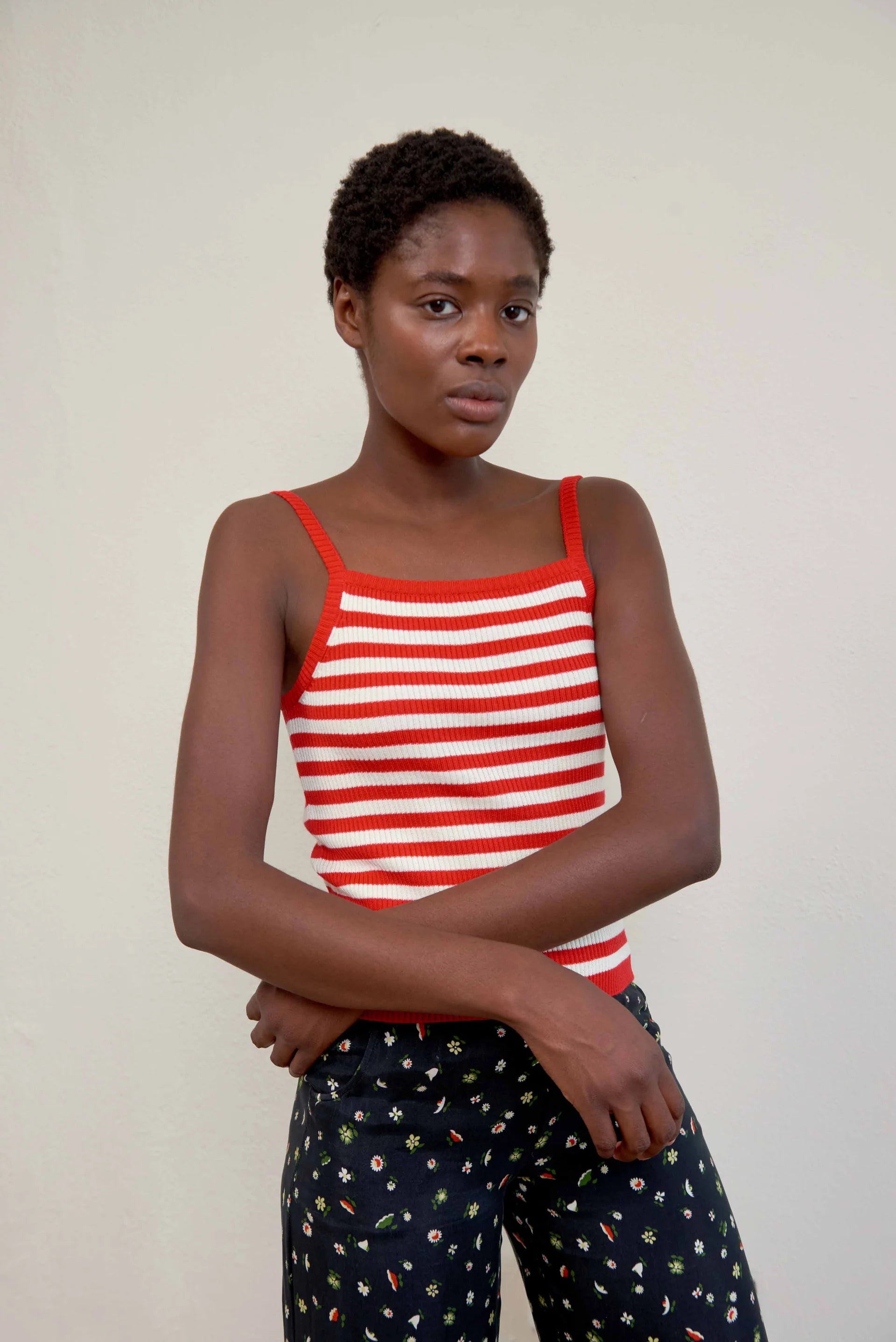 ANU RIBBED TANK - PIQUILLO STRIPE