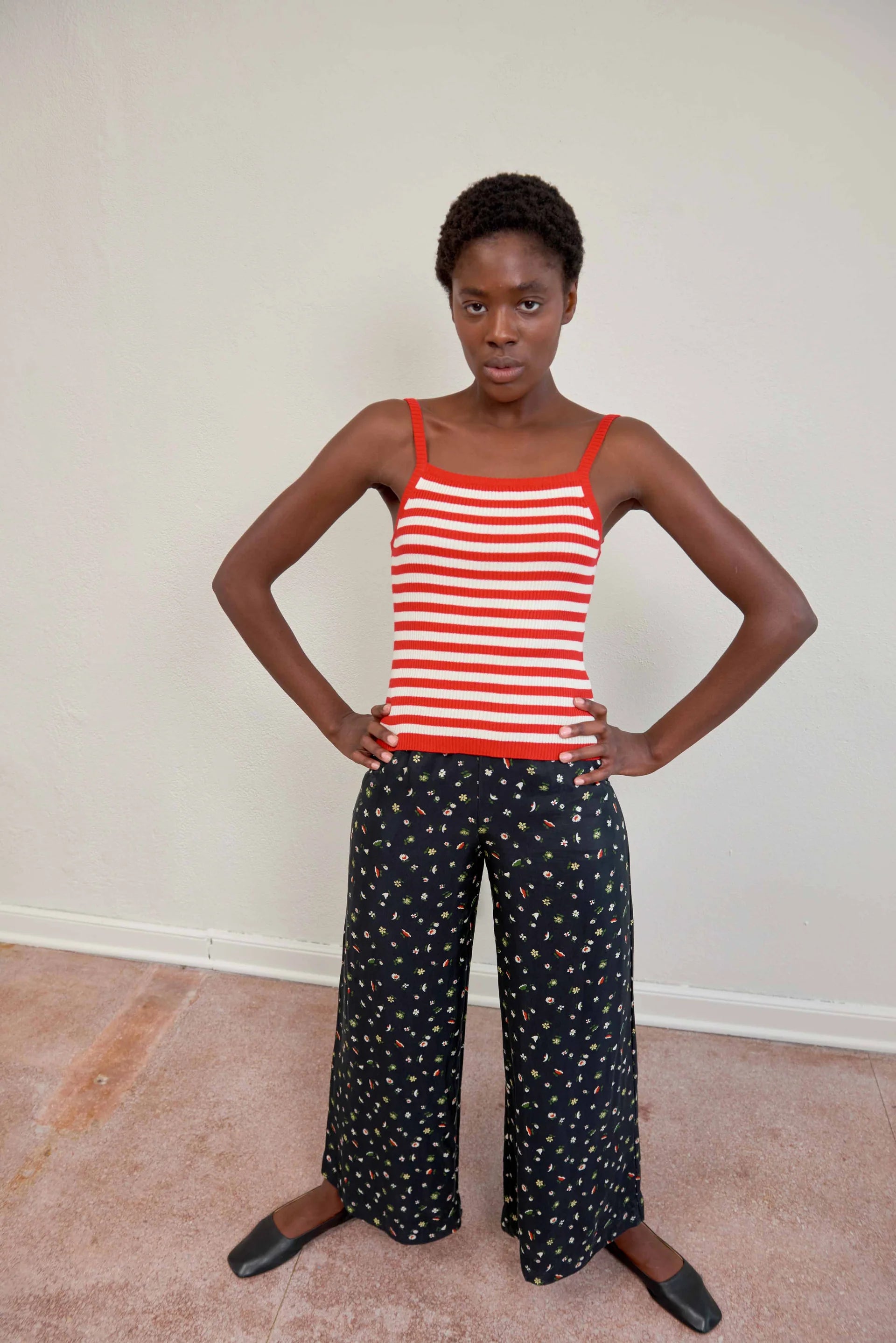 ANU RIBBED TANK - PIQUILLO STRIPE