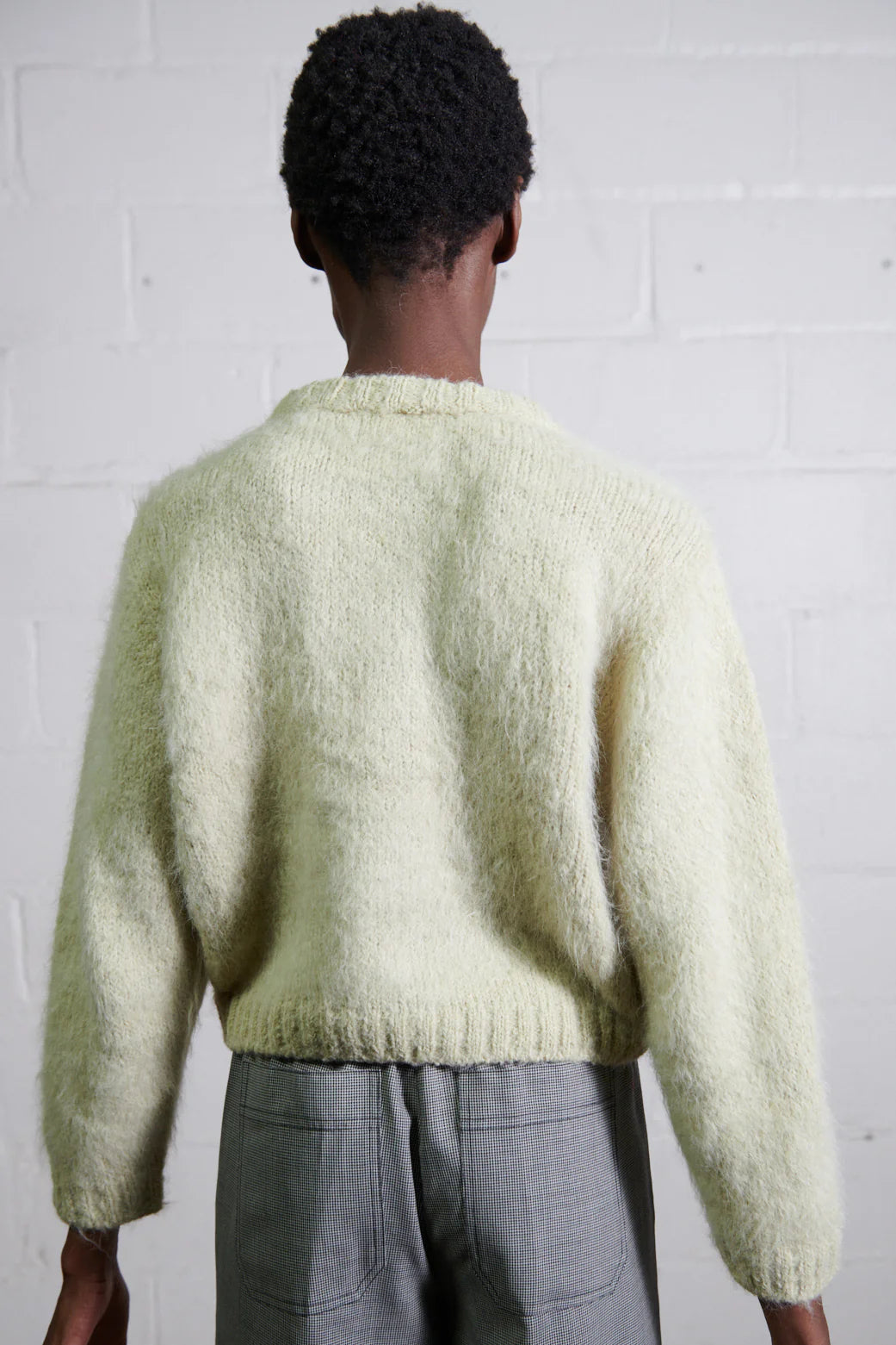 BRUSHED CARDI - PEAR