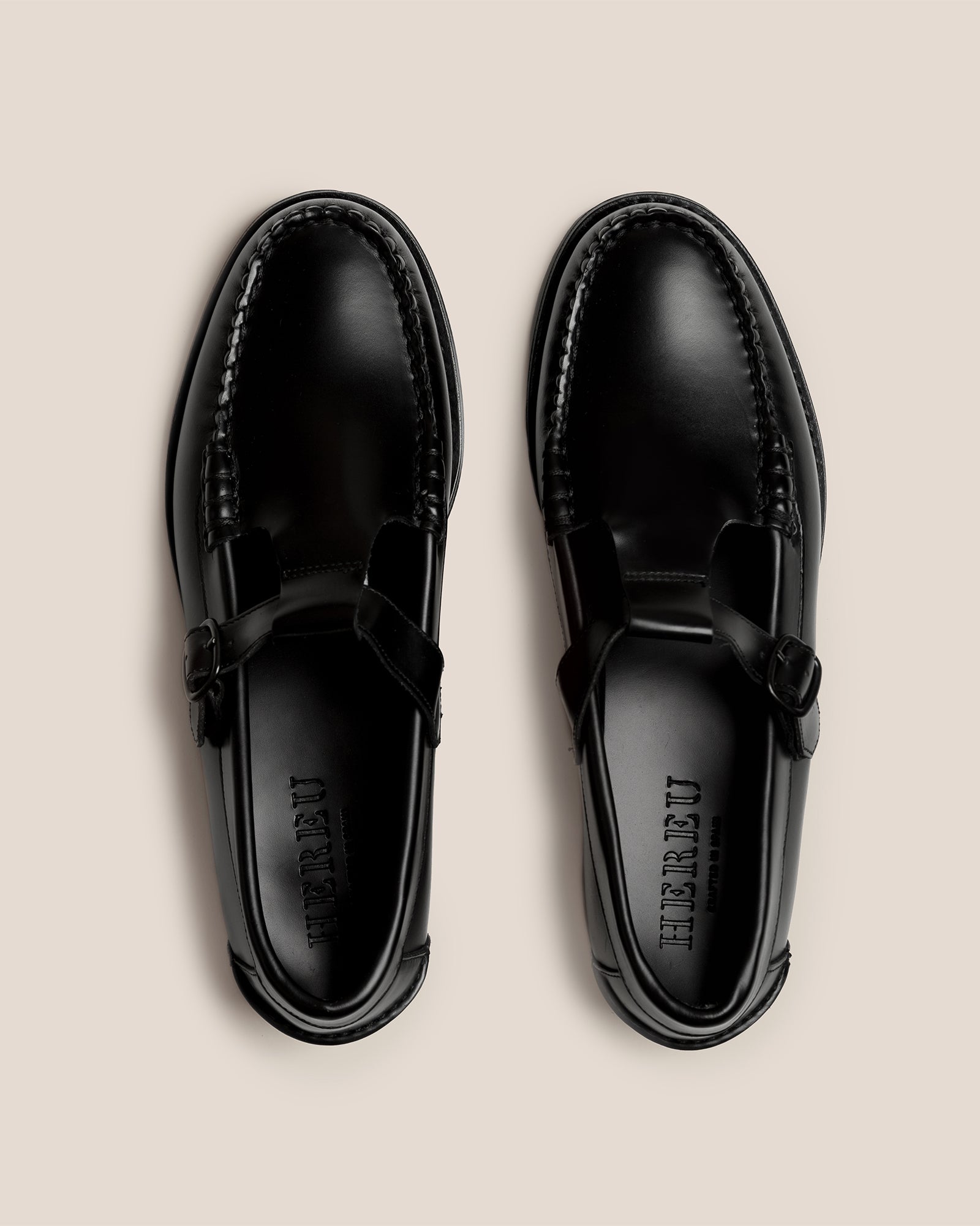 ALBER T-BAR LOAFER - BLACK