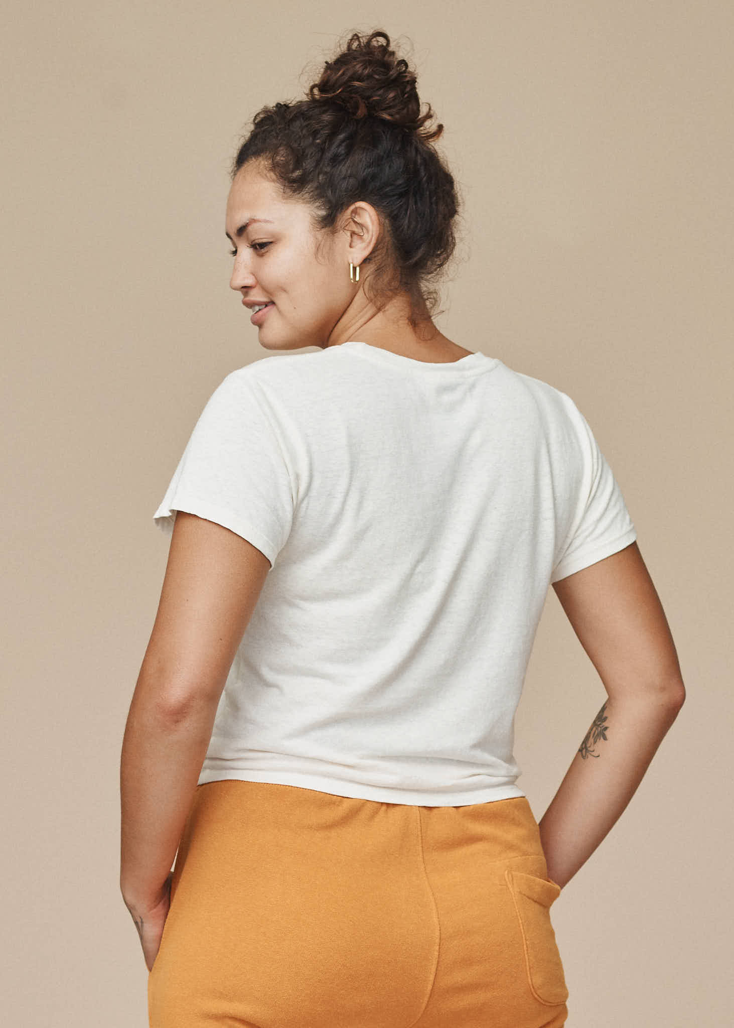 CROPPED LOREL TEE - PINK GRAPEFRUIT