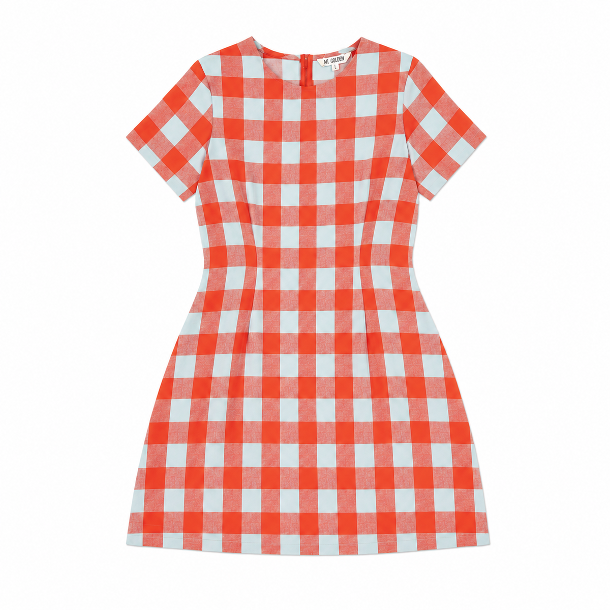 PLAID MINI DRESS - POPPY/FUCK ICE LARGE PLAID