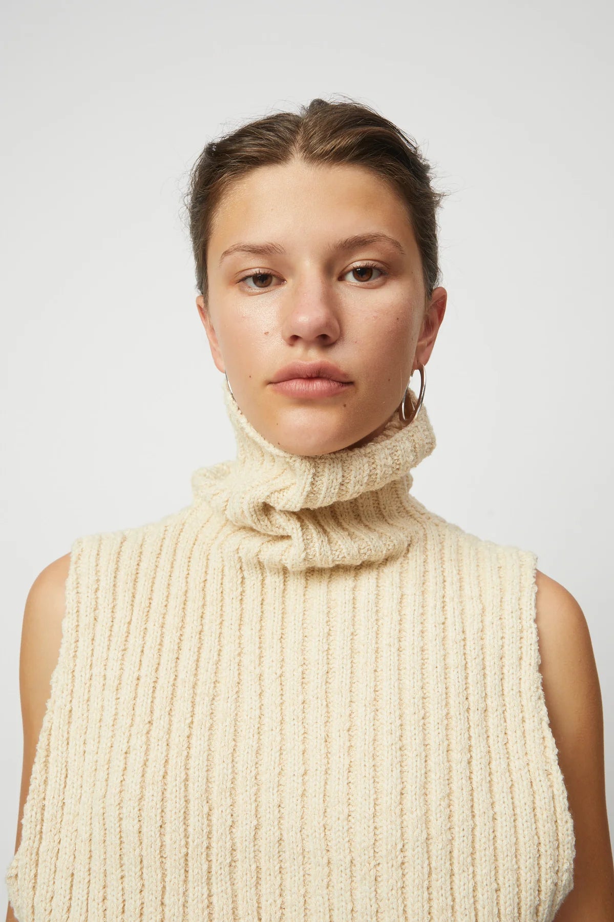 CHUNKY TURTLENECK TOP - ESPRESSO