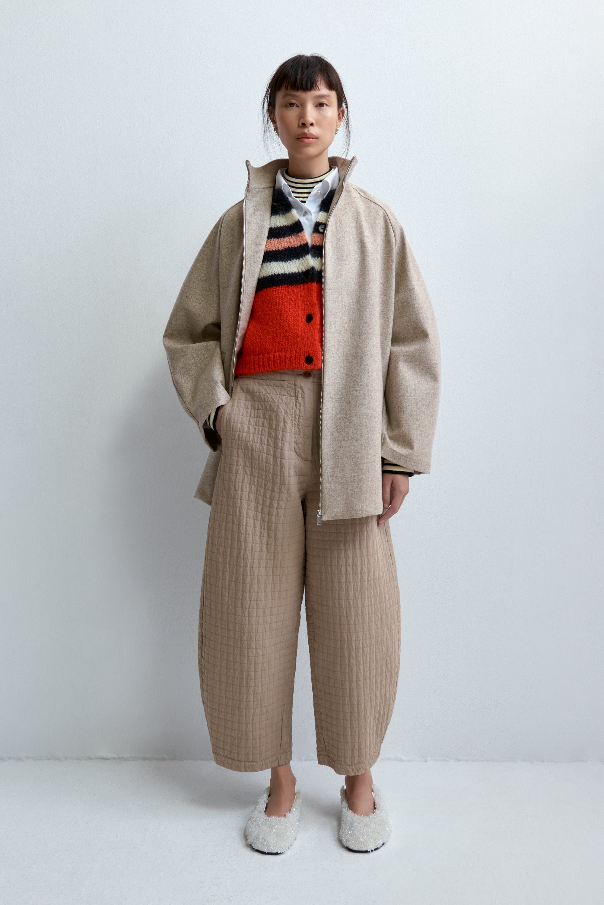 MOHAIR STRIPED WAISTCOAT