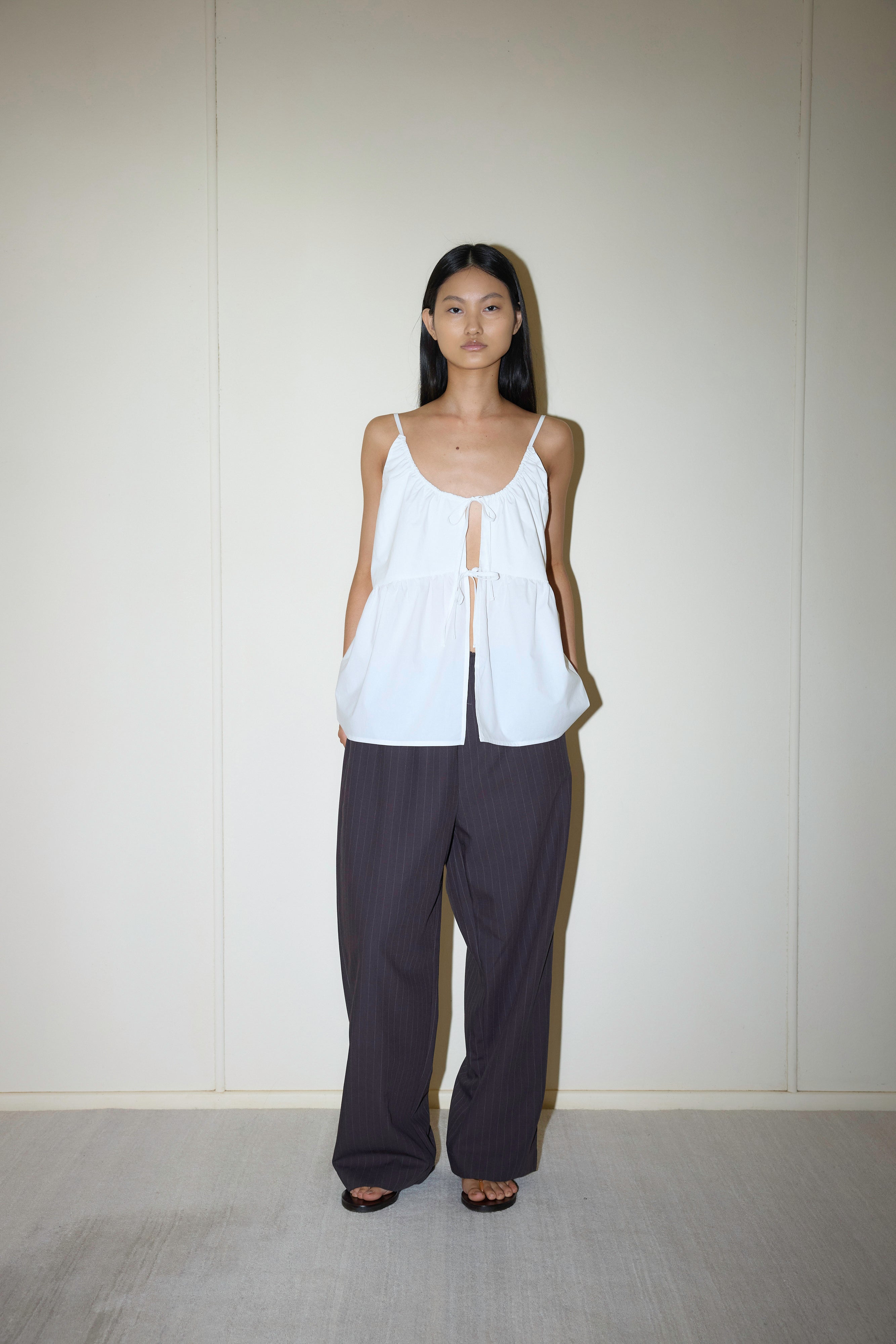 DRAWCORD WOOL PANT - LICORICE