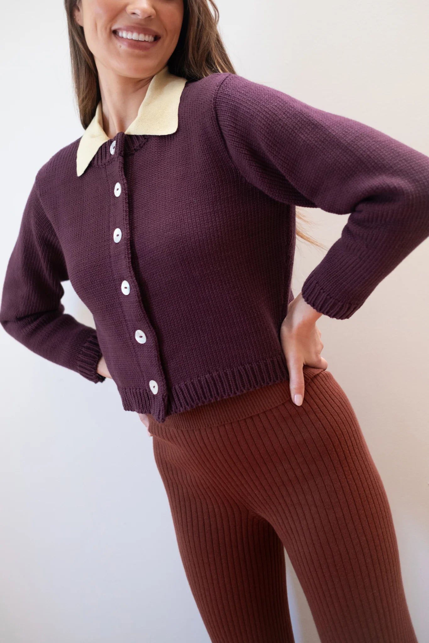 CHUNKY COTTON CARDI - JAM