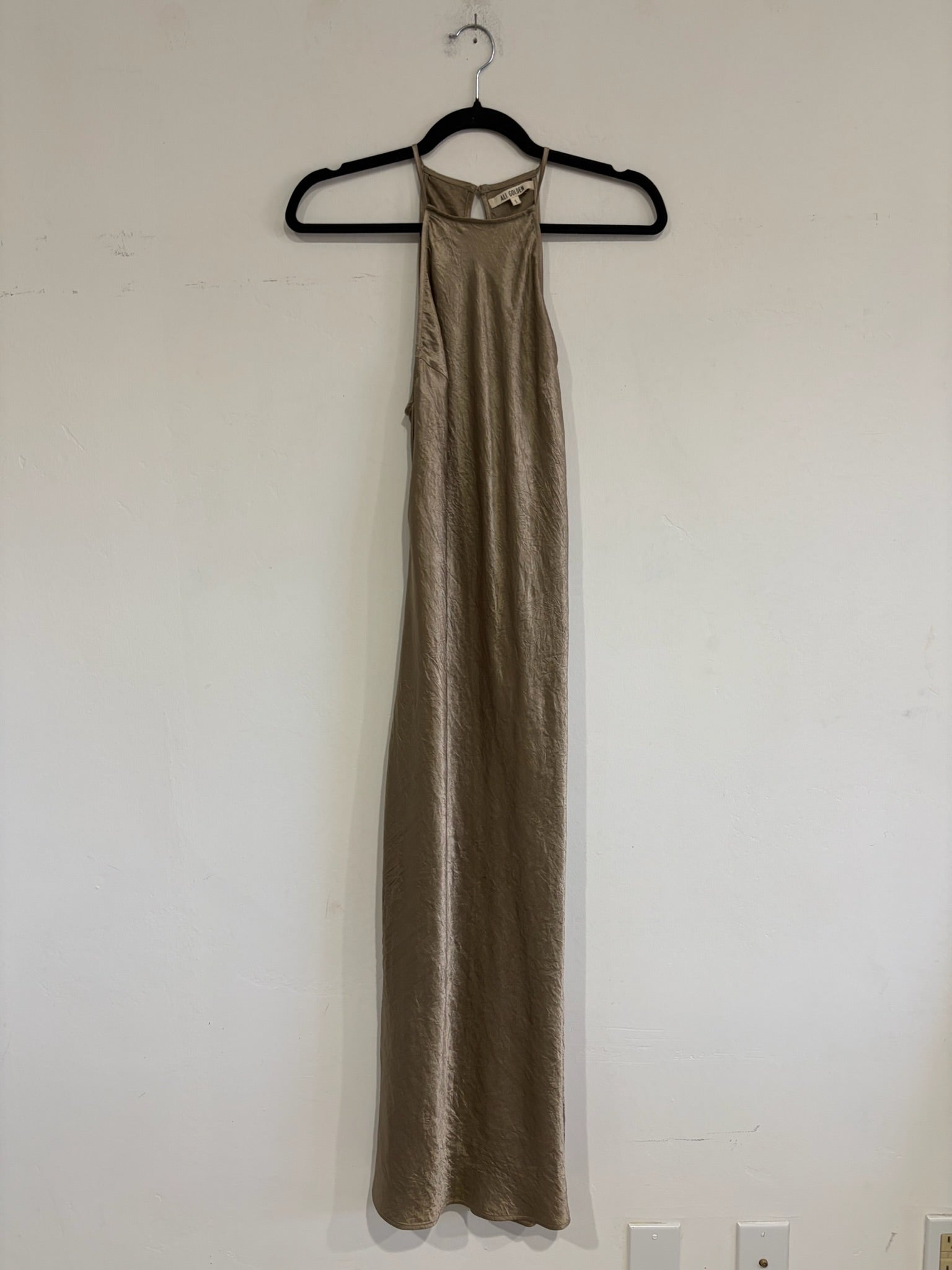 SAMPLE - HIGH NECK BIAS DRESS - LIGHT MAUVE