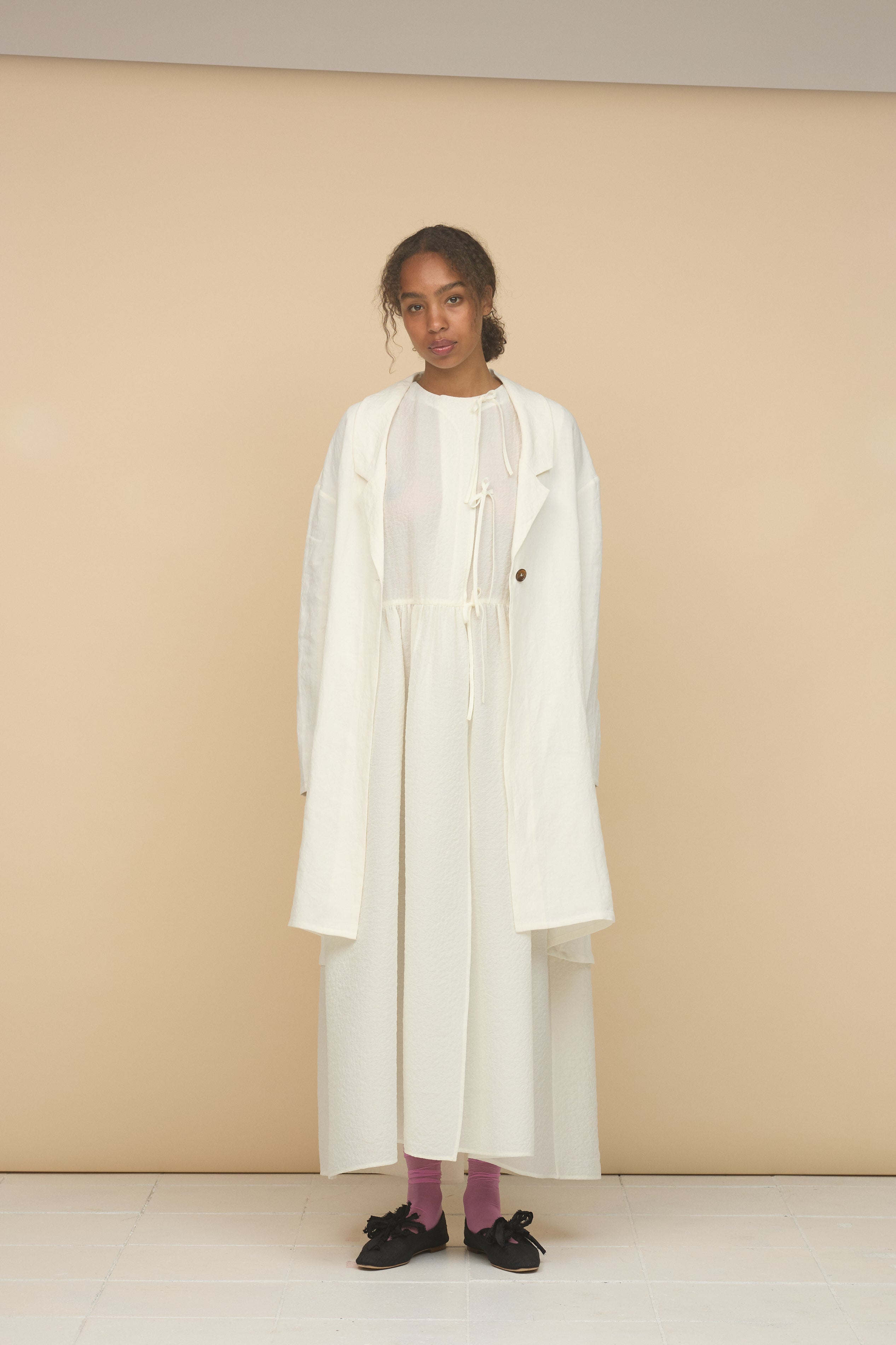 ANOUK BOW DRESS - WHITE
