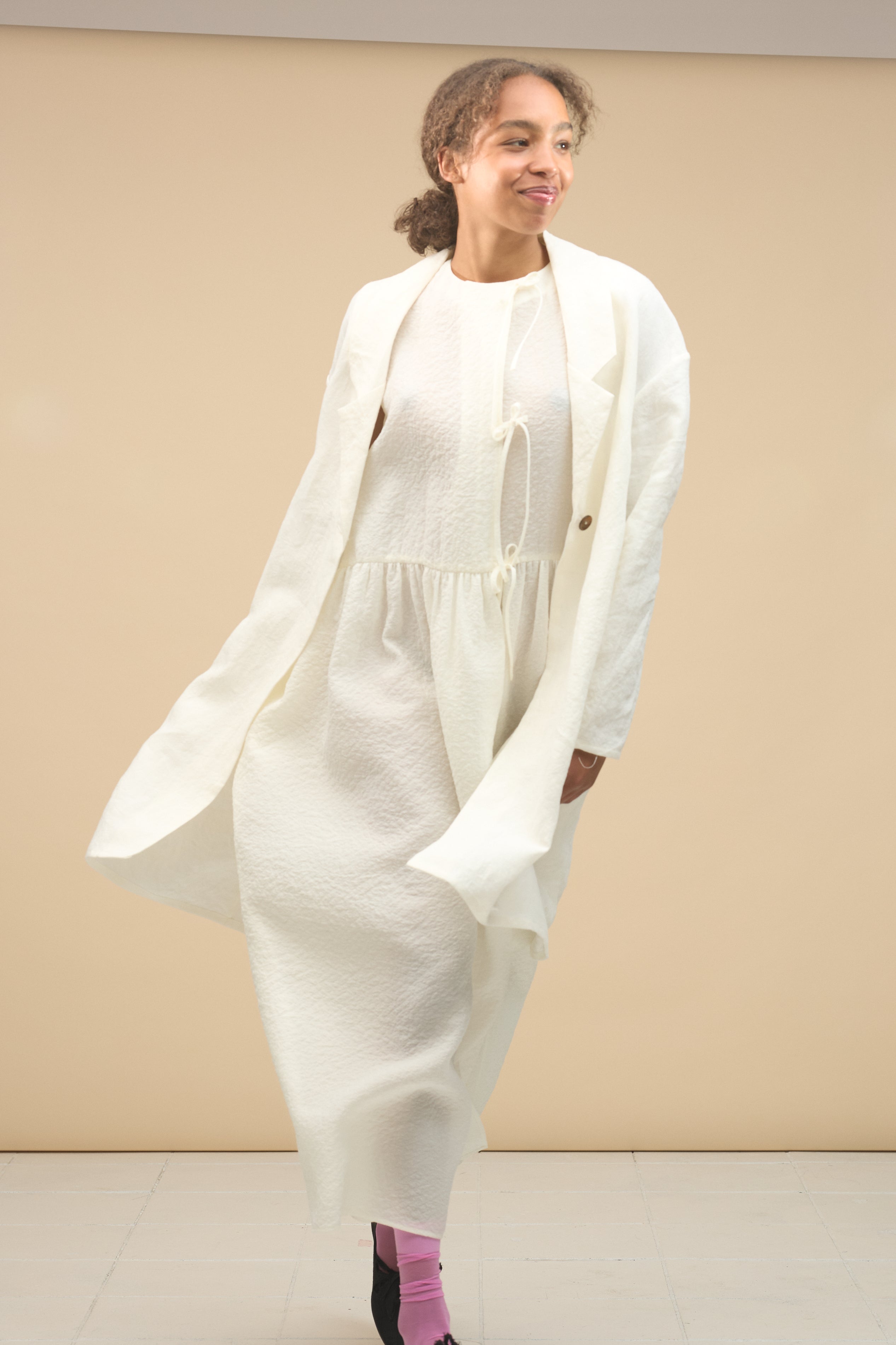 ANOUK BOW DRESS - WHITE