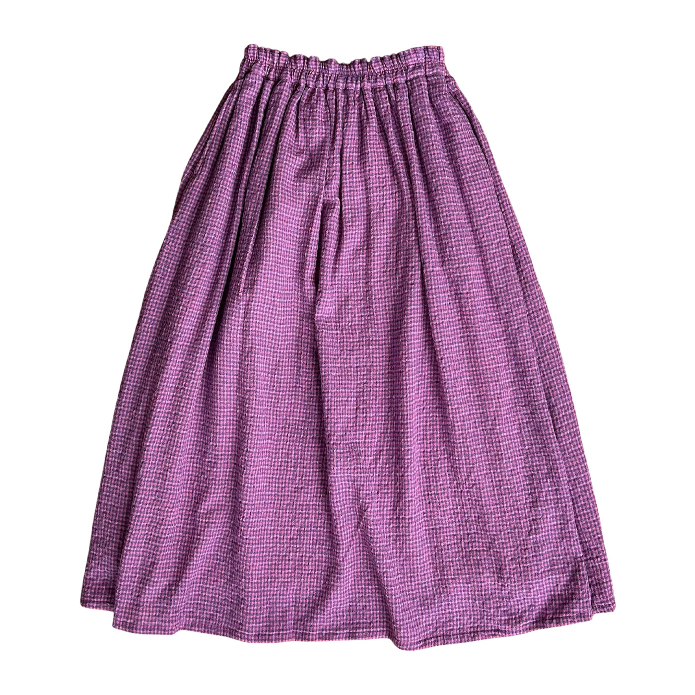GINGHAM SKIRT - PINK x BLUE