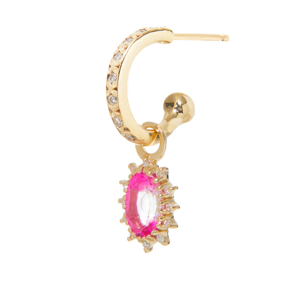 THE DIANA CHARM W/ PINK TOPAZ