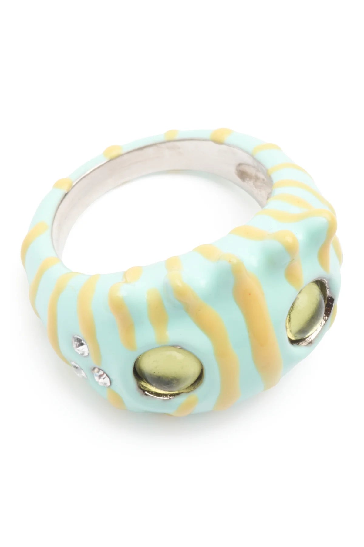 LIBERTY FROG RING - LEMON STRIPE