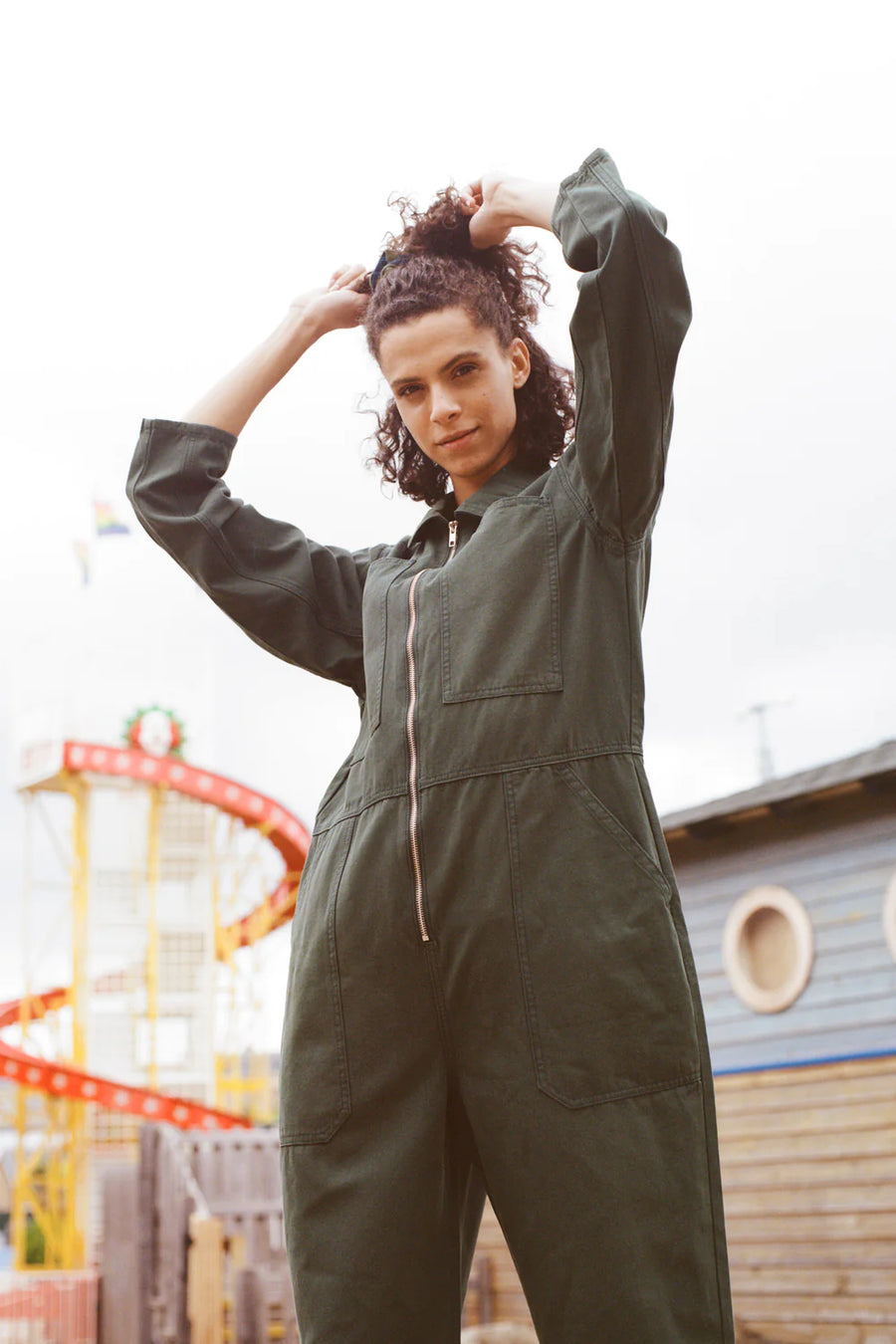 DOMINIC BOILERSUIT - FOREST GREEN