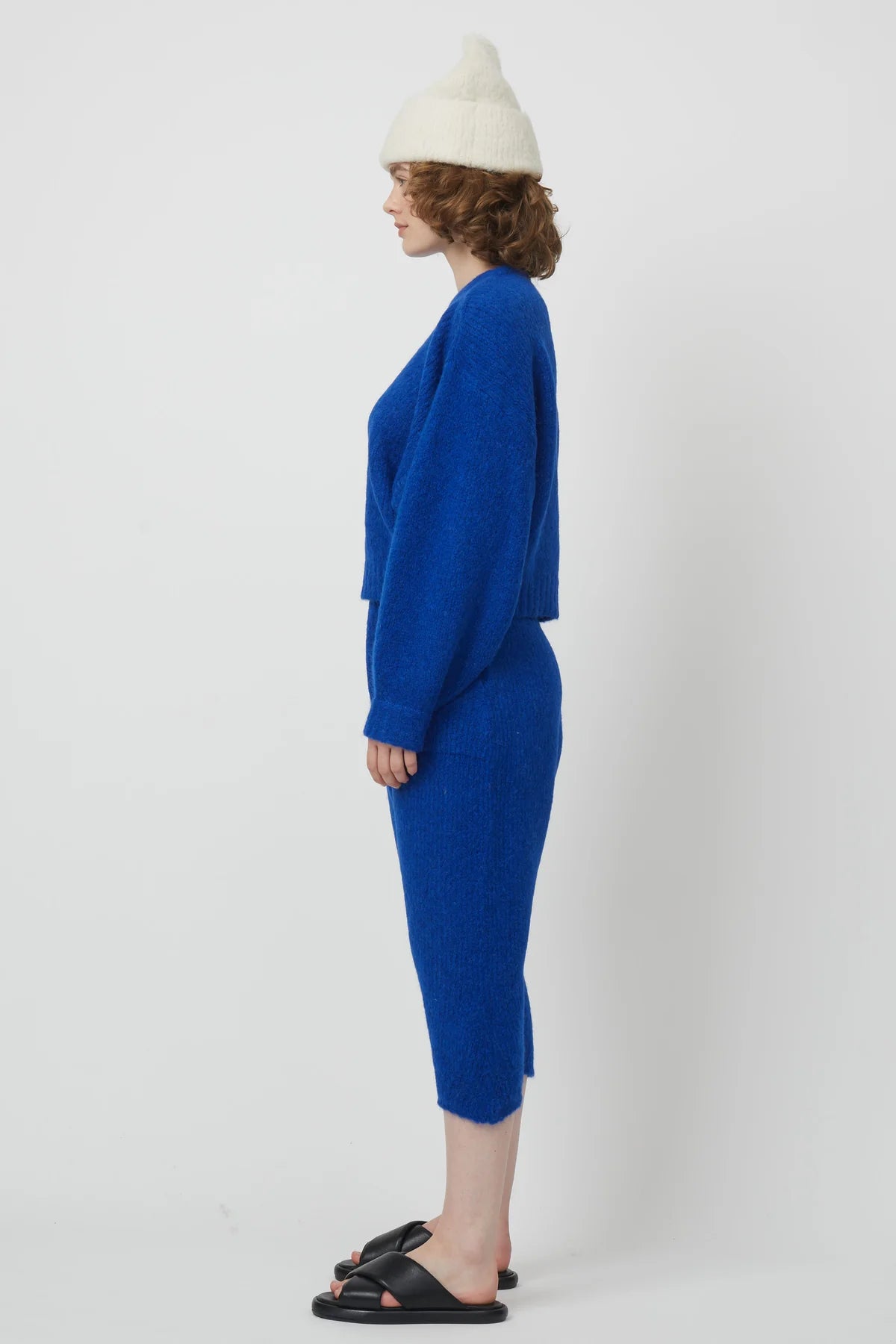 BALLOON SLEEVE SWEATER - BLUE