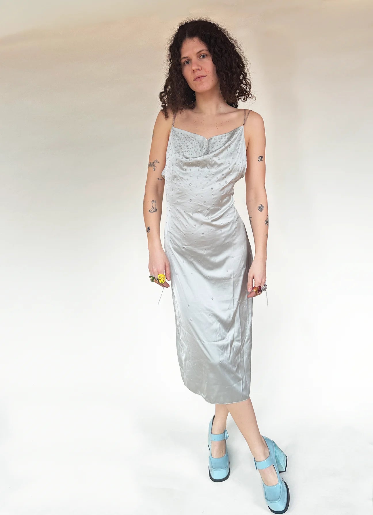 DEW DRESS - LIQUID SILVER