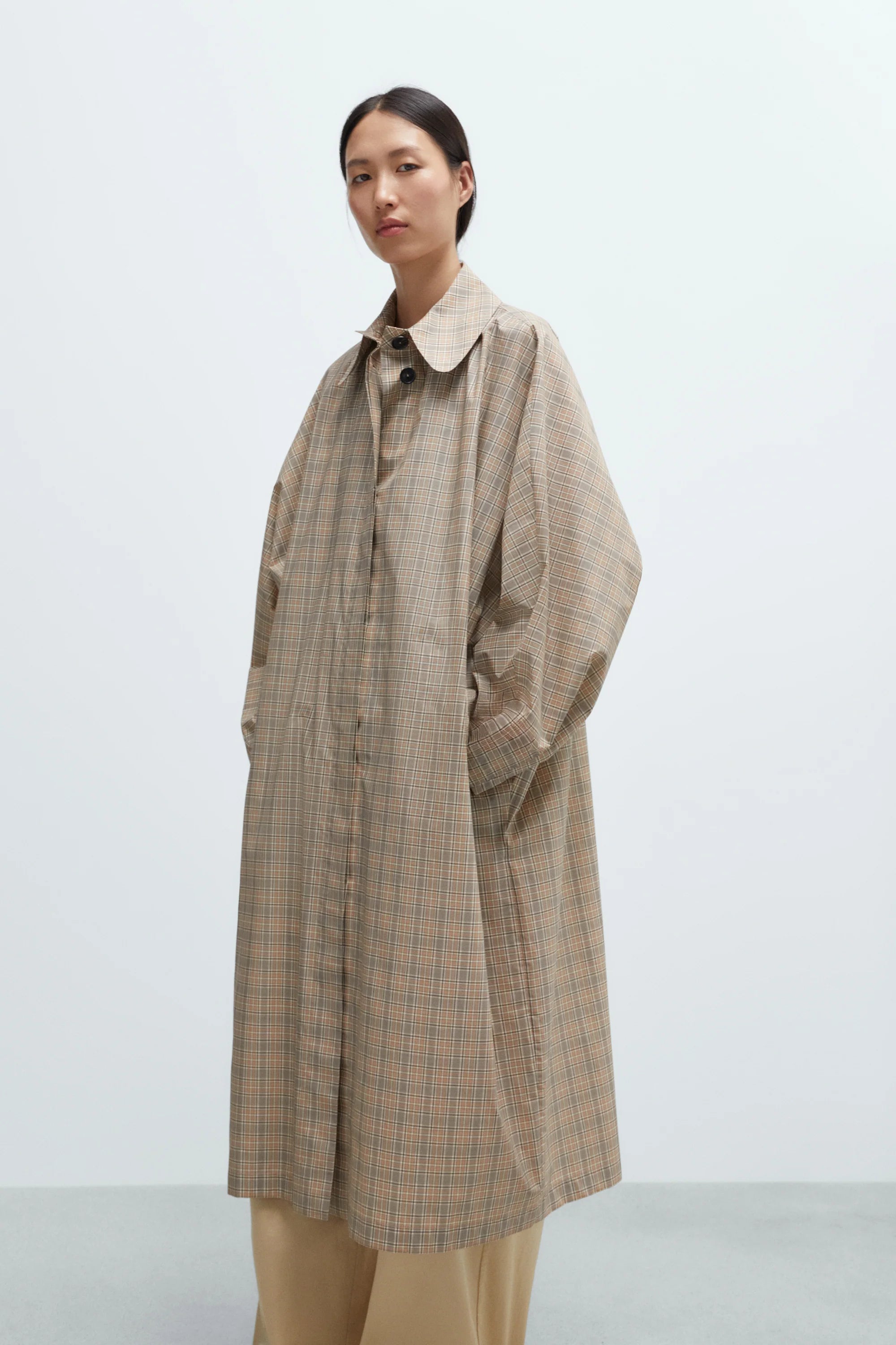 BATWING TRENCH - TARTAN
