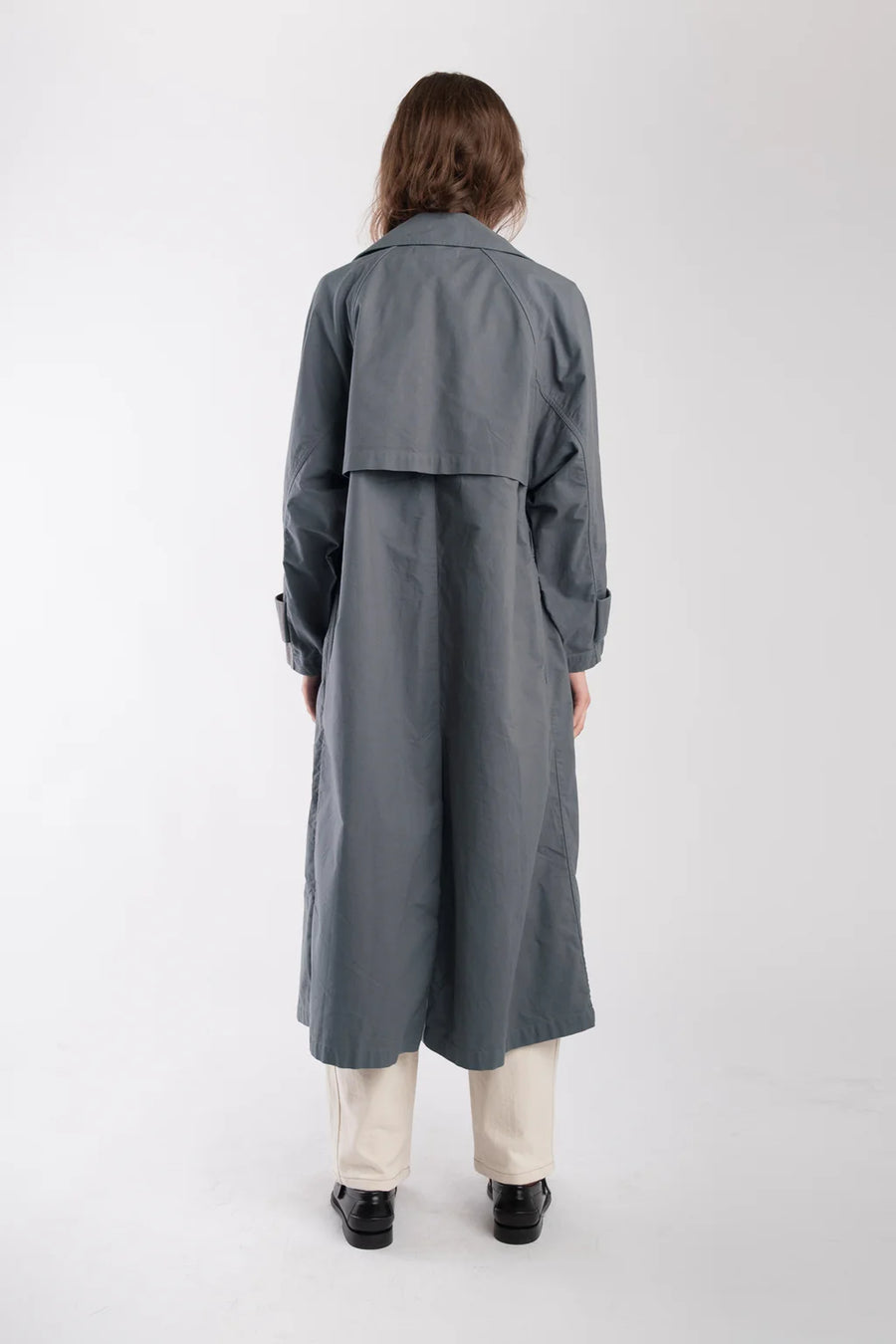 SEAMED TRENCH - MINERAL GREEN