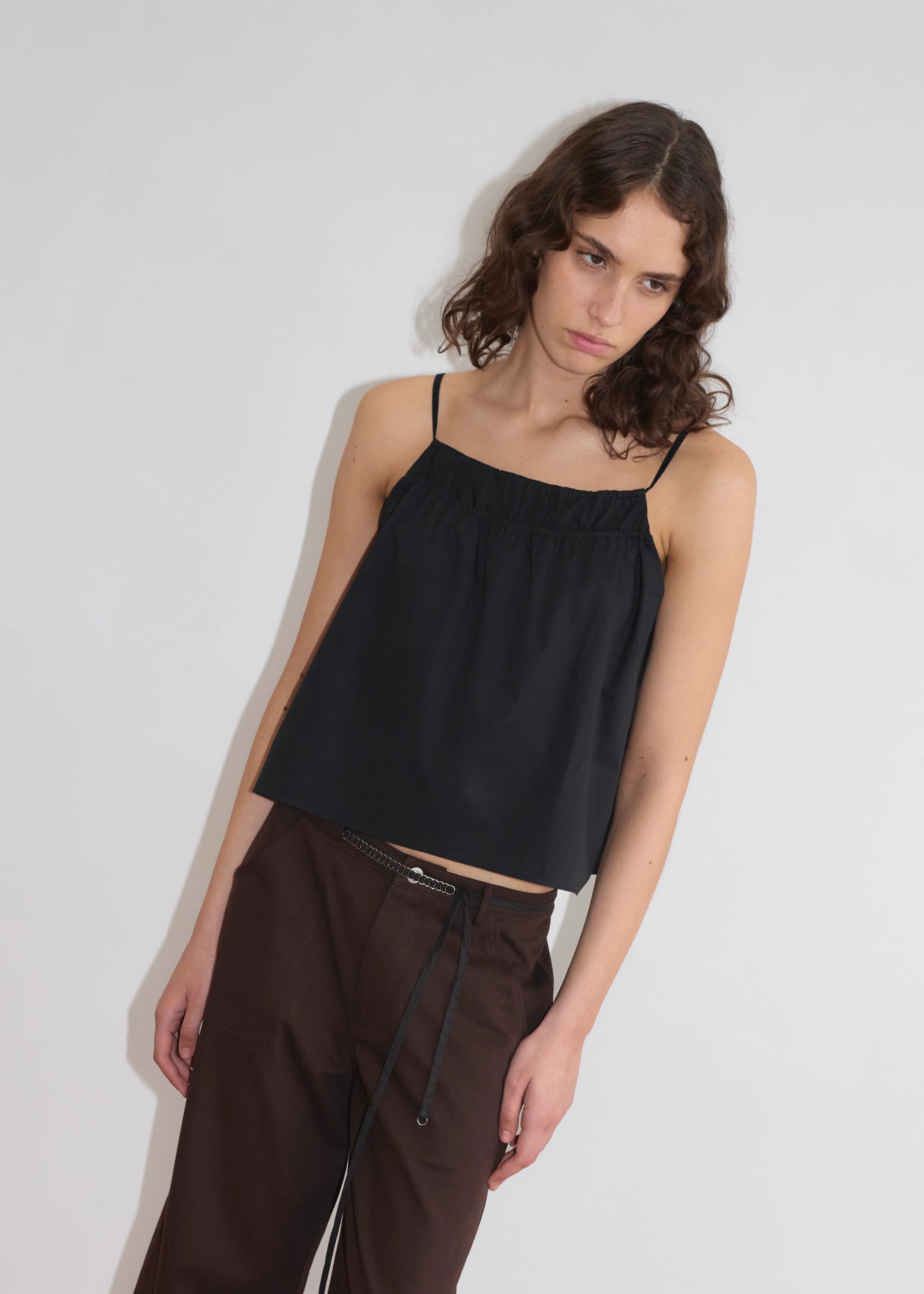 DOUBLE LAYER TOP - BLACK