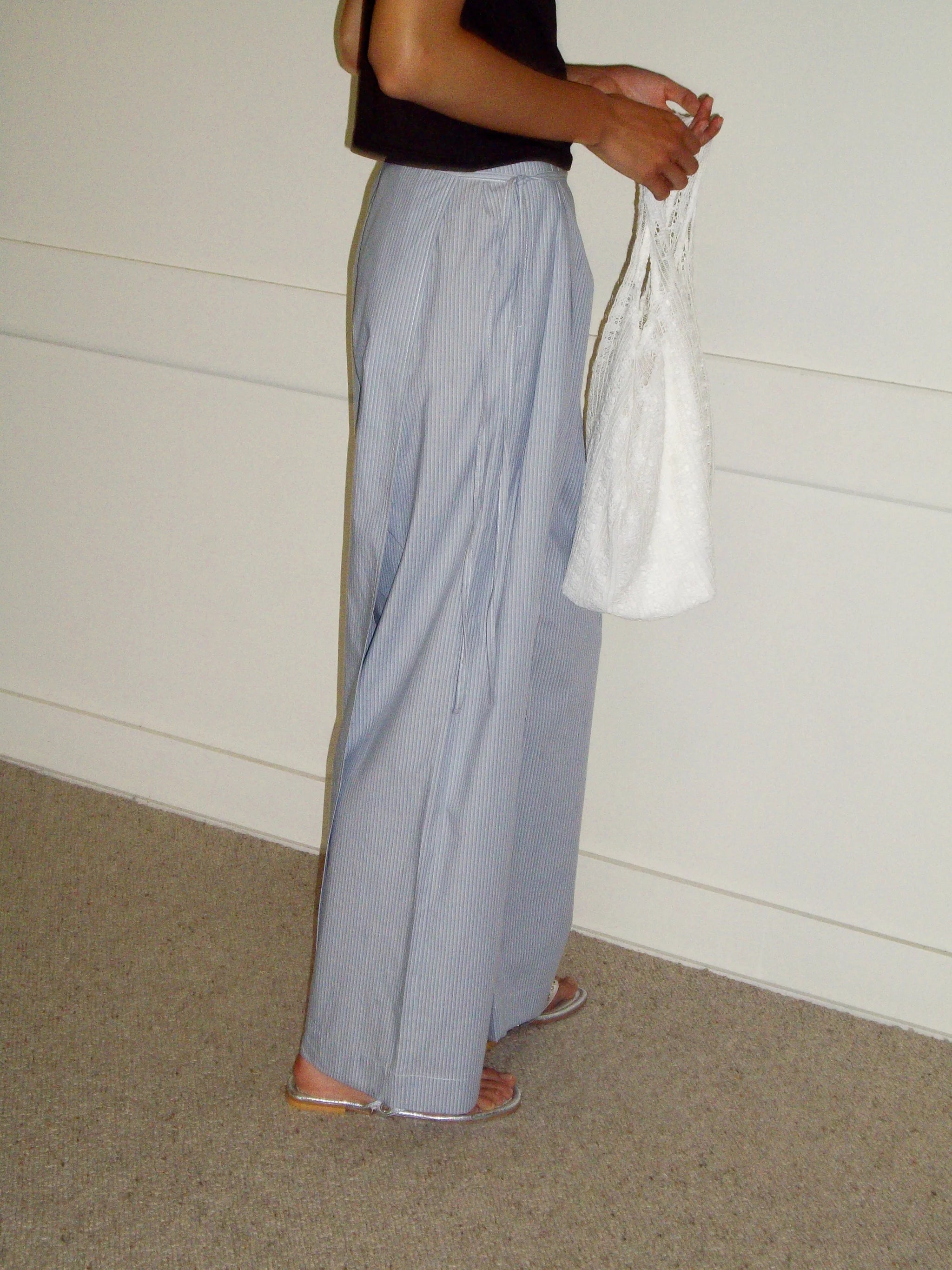 DOUBLE LAYER PANT - SKY STRIPE
