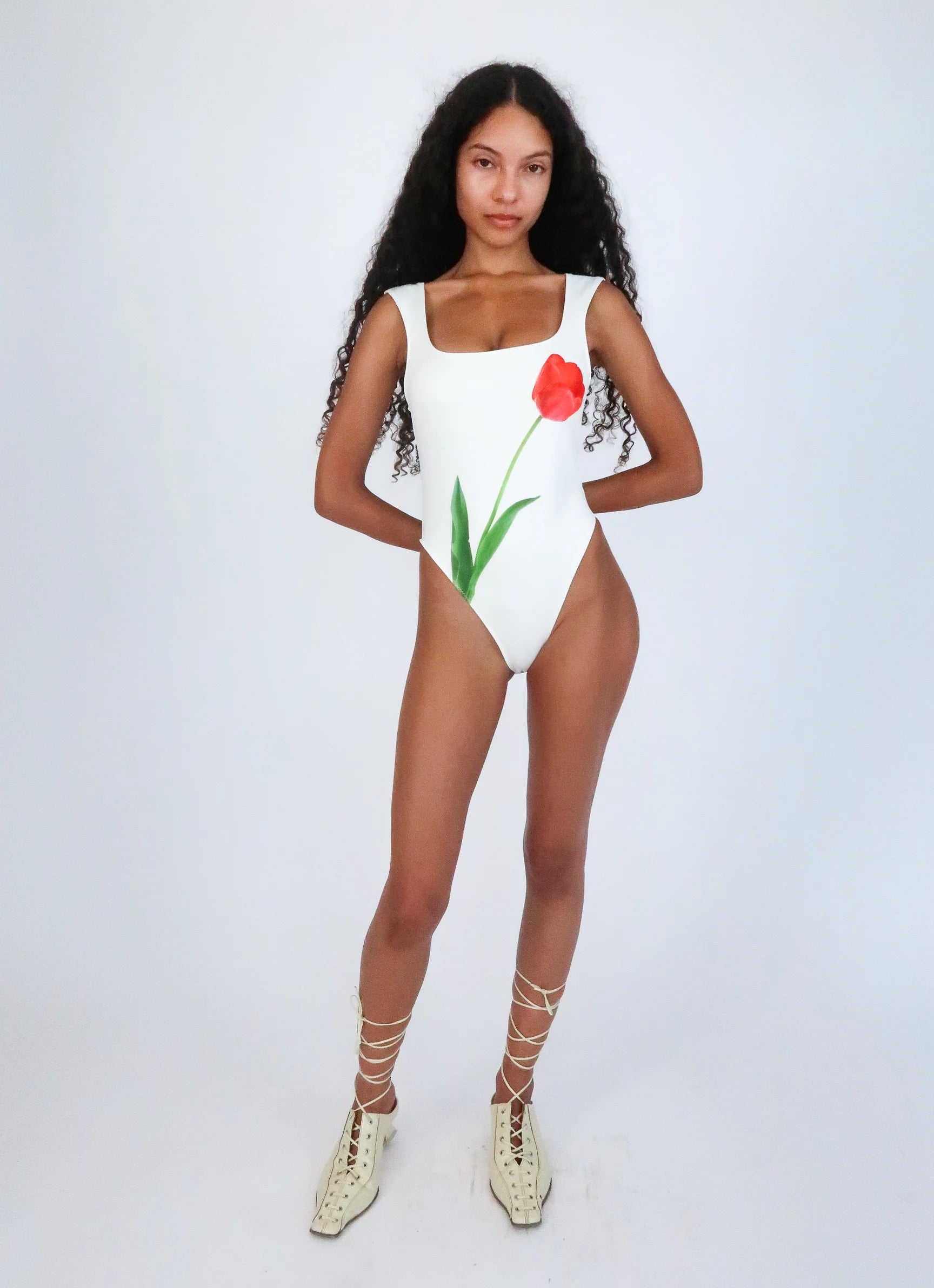 LANEY BODYSUIT - RED TULIP