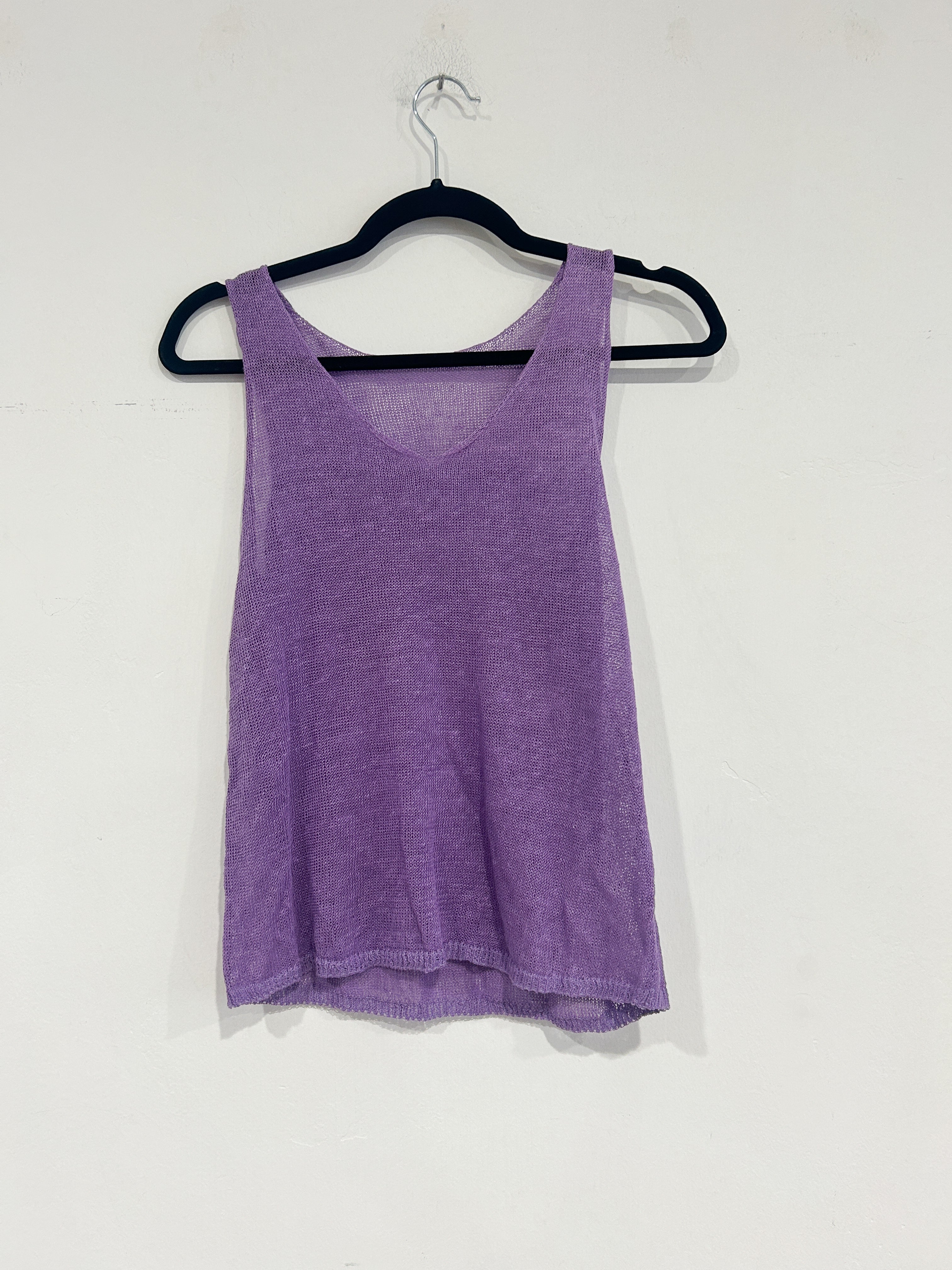 SAMPLE - LOOSE KNIT TANK - LILAC